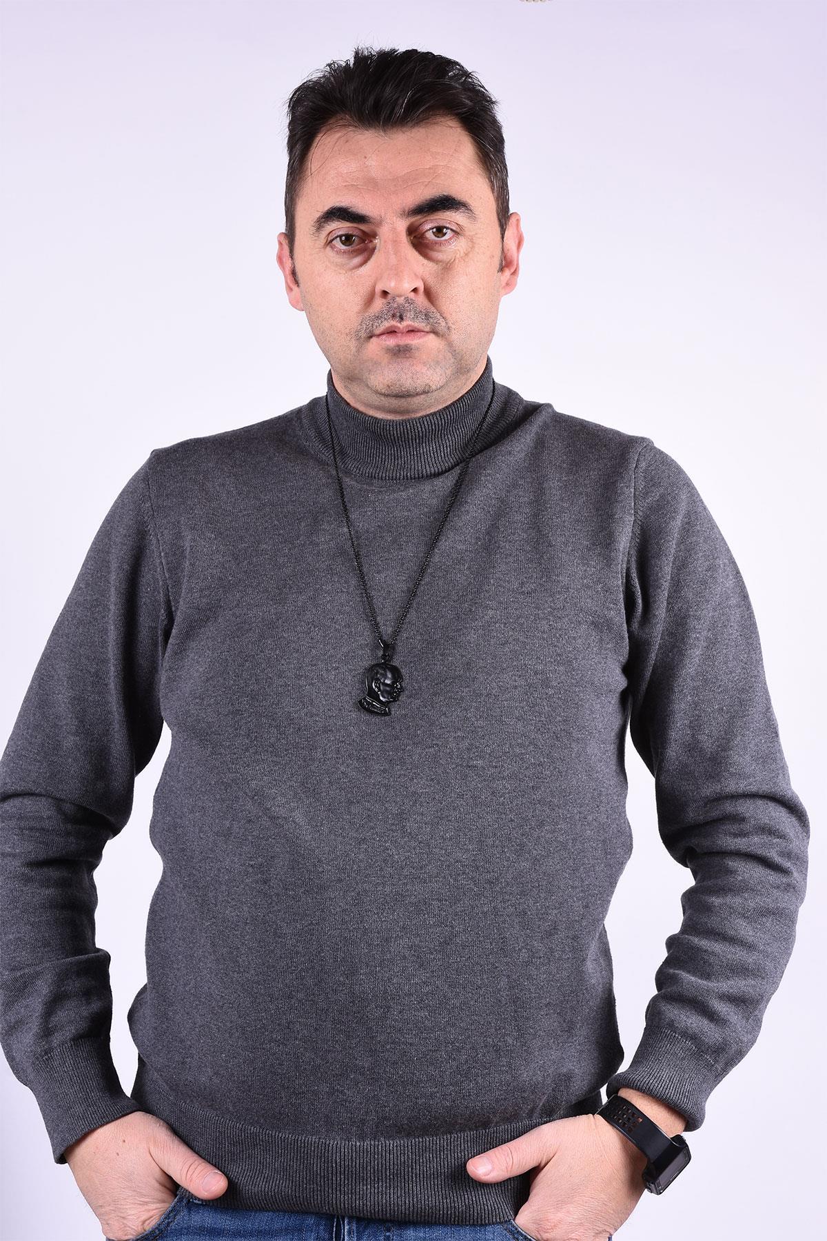 KolyeJKMA20044 JANTİ SİYAH RENK ATATÜRK SİLÜETİ FİGÜRLÜJanti