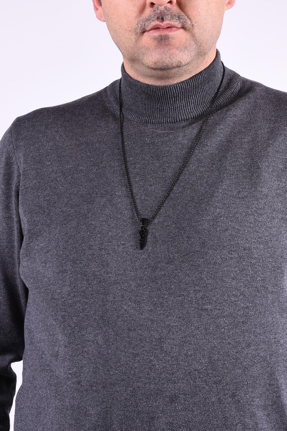 KolyeJKMA20048 JANTİ SİYAH RENK AŞKLA SARILAN KADIN ERKEK FİGÜRLÜJanti