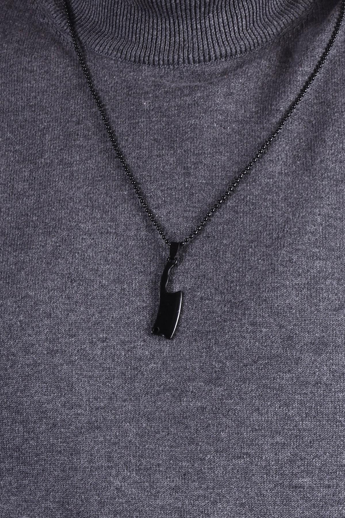 KolyeJKMA20053 JANTİ SİYAH RENK SATIR FİGÜRLÜJanti