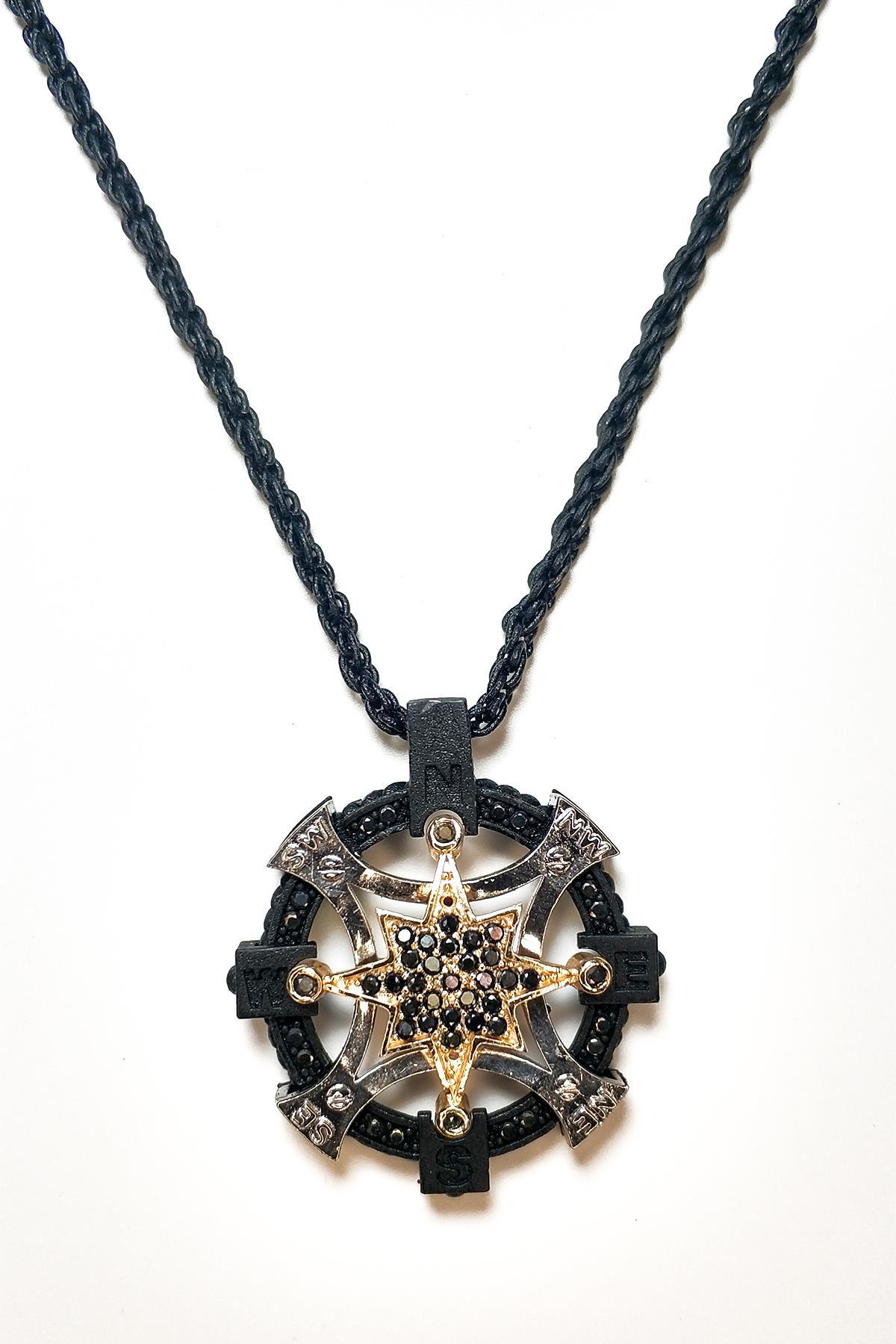 KolyeJKMA21007 JANTİ KOLYE PUSULA FİGÜRLÜ TABLETJanti