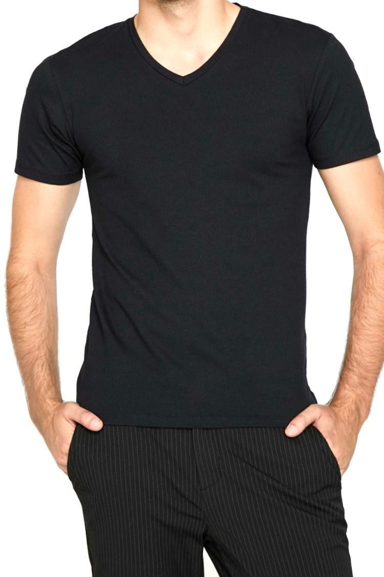 T-ShirtJOYT22002 V YAKA TİŞÖRT REGULAR FIT %100 PAMUK COMPACK PENYEJanti