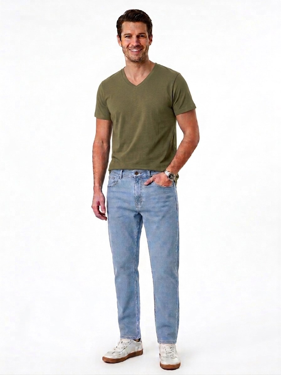 T-ShirtJOYT22002 V YAKA TİŞÖRT REGULAR FIT %100 PAMUK COMPACK PENYEJanti