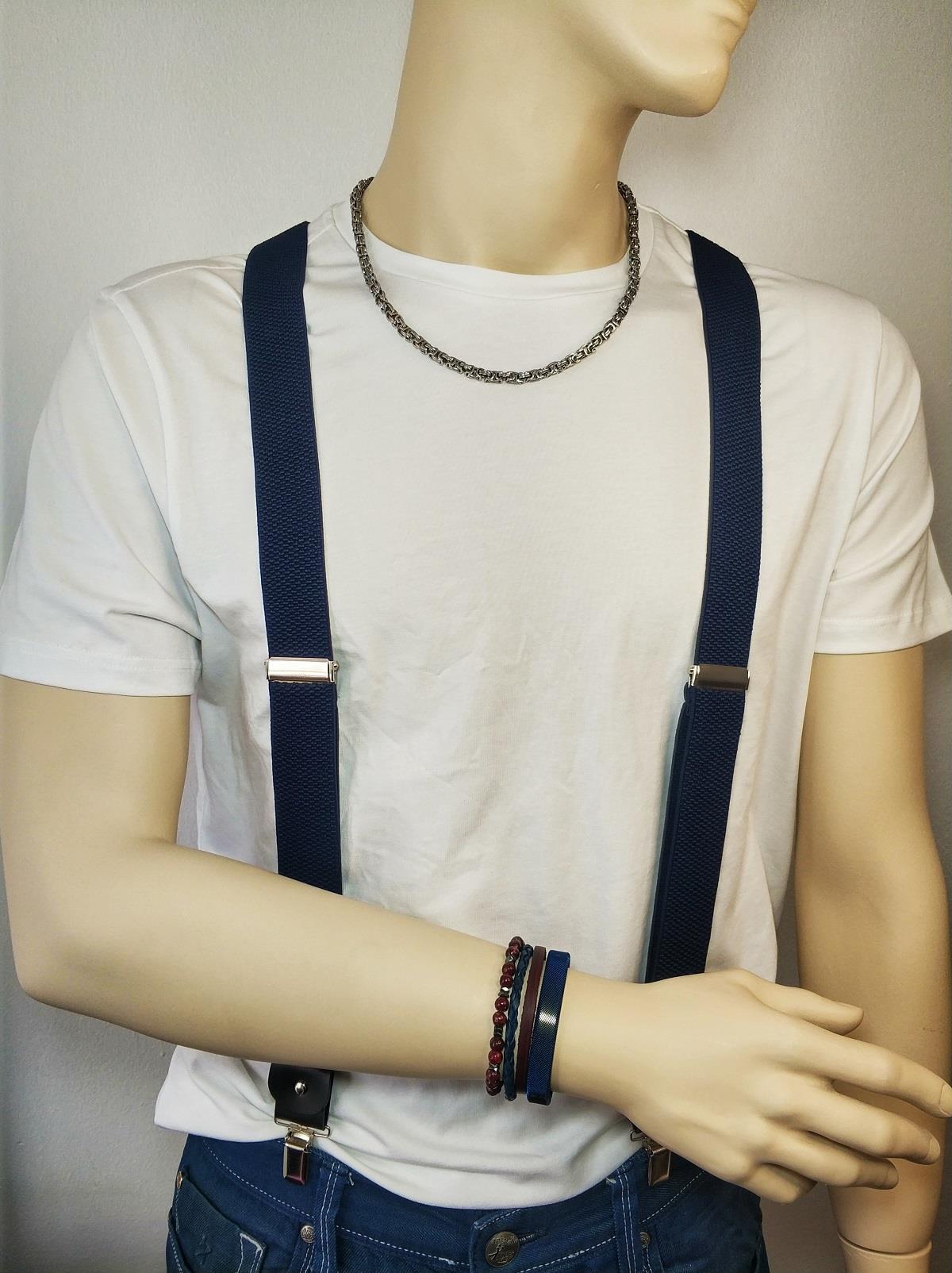 Pantolon AskısıJANTİ PANTOLON ASKISI UNISEX 3,5 CM NOKTA DESENLİ DERİ MALZEMELİ METAL APARATLIJanti