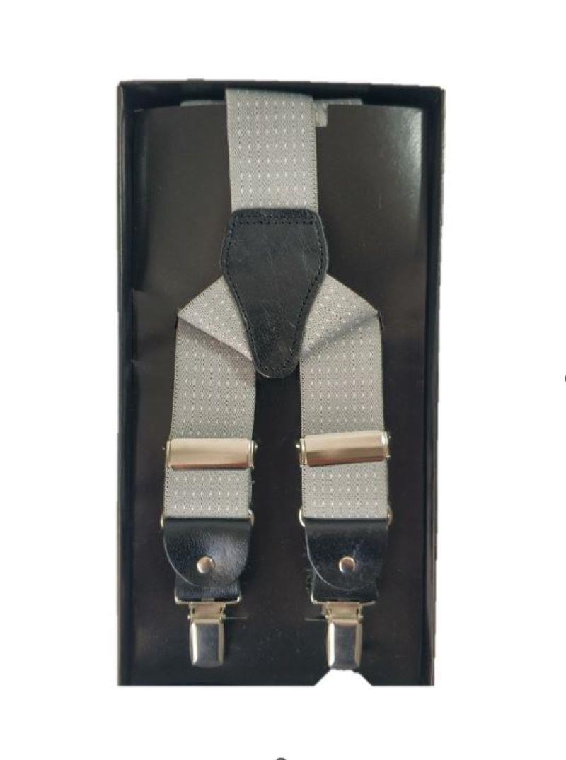 Pantolon AskısıJANTİ PANTOLON ASKISI UNISEX 3,5 CM NOKTA DESENLİ DERİ MALZEMELİ METAL APARATLIJanti