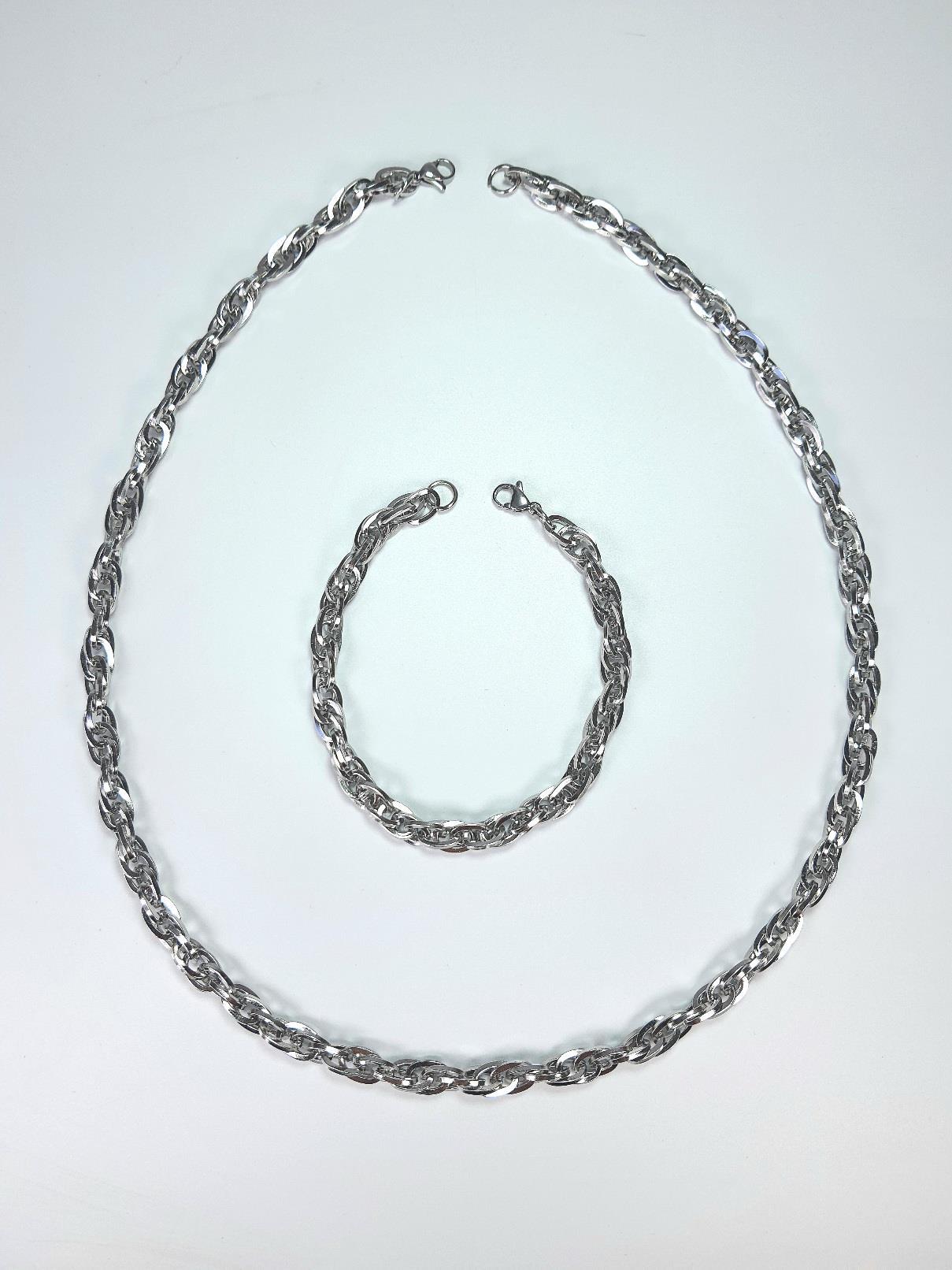 Çelik KolyeJTAW23ÇKB1079 ÇELİK KOLYE ve BİLEKLİK KOMBİNİ ÇİFT ZİNCİR GEÇMELİ HADES MODEL PASLANMAZ RENK ATMAZ GARANTİLİJanti