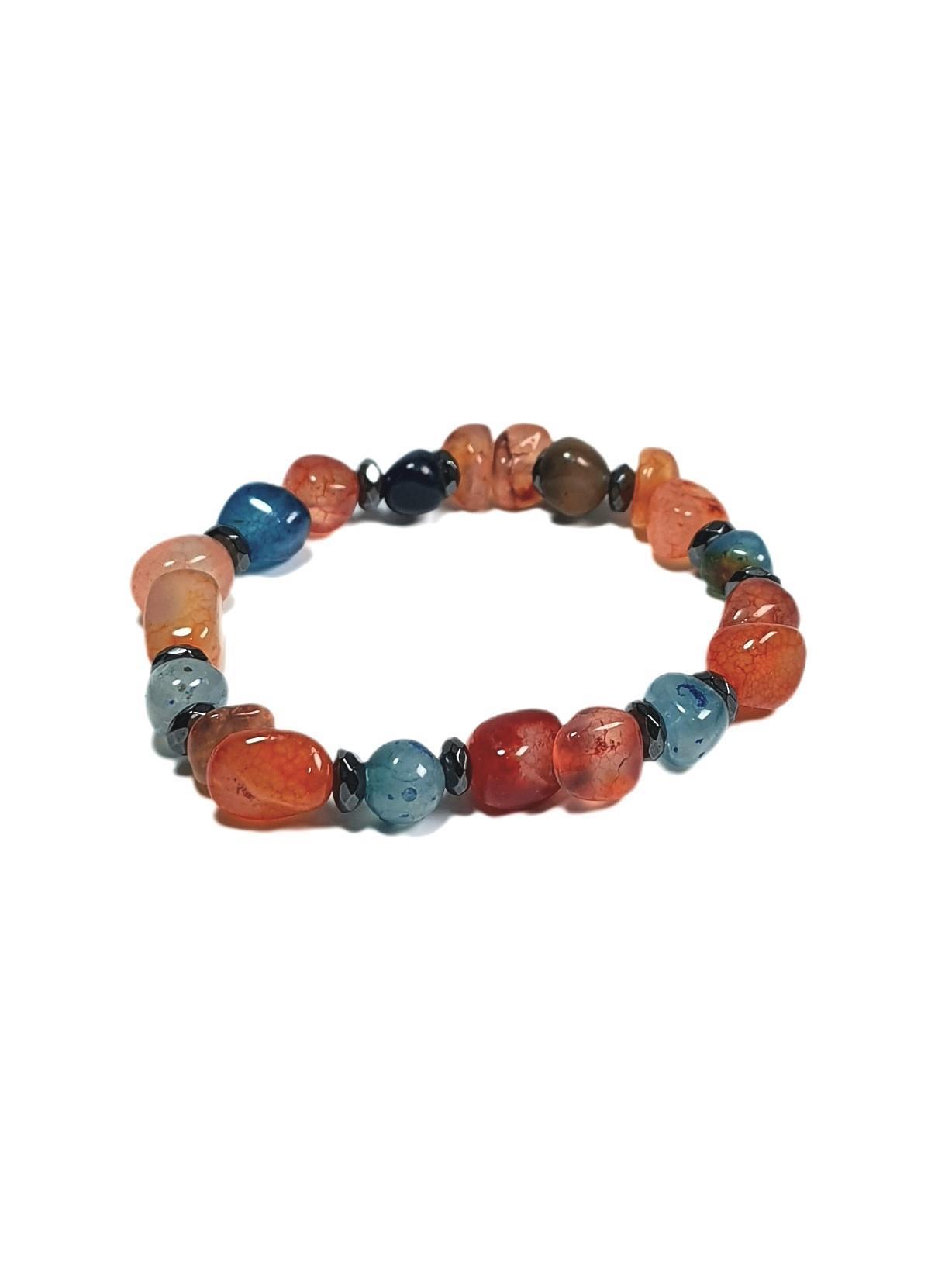 BileklikJTAW23DOB1123 ATEŞ ve SUYUN DANSI AKİK ve HEMATİT DOĞALTAŞ BİLEKLİKJanti