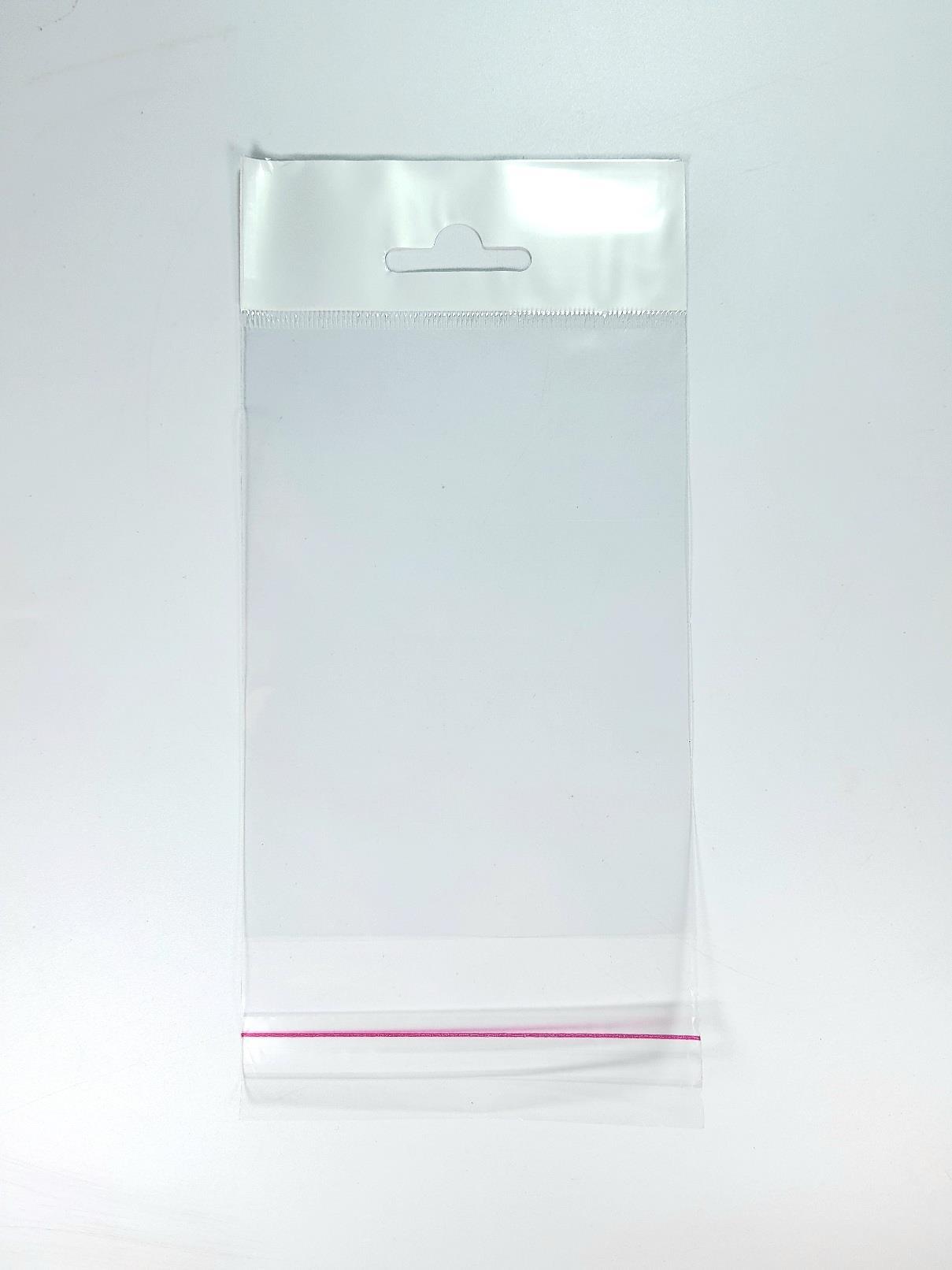 Kutu ve AmbalajJTAW23KAP1118 1.KALİTE 100 ADET ASKILI YAPIŞKANLI POŞET 9 cm X 19 cm EBAT 90 MİCRON  Janti