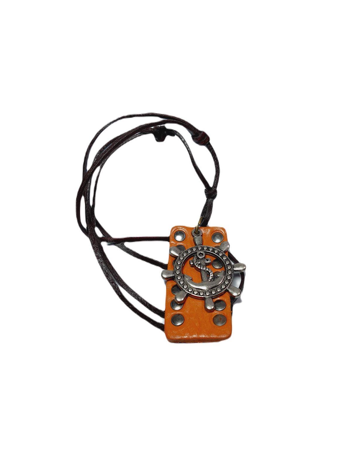 BileklikJTAW24BİK1380 JANTİ ERKEK KOLYE DERİ ASANSÖRLÜ DERİ TABLET GEMİ DÜMENİ TASARIM GARANTİLİJanti