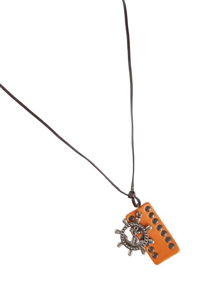 BileklikJTAW24BİK1380 JANTİ ERKEK KOLYE DERİ ASANSÖRLÜ DERİ TABLET GEMİ DÜMENİ TASARIM GARANTİLİJanti