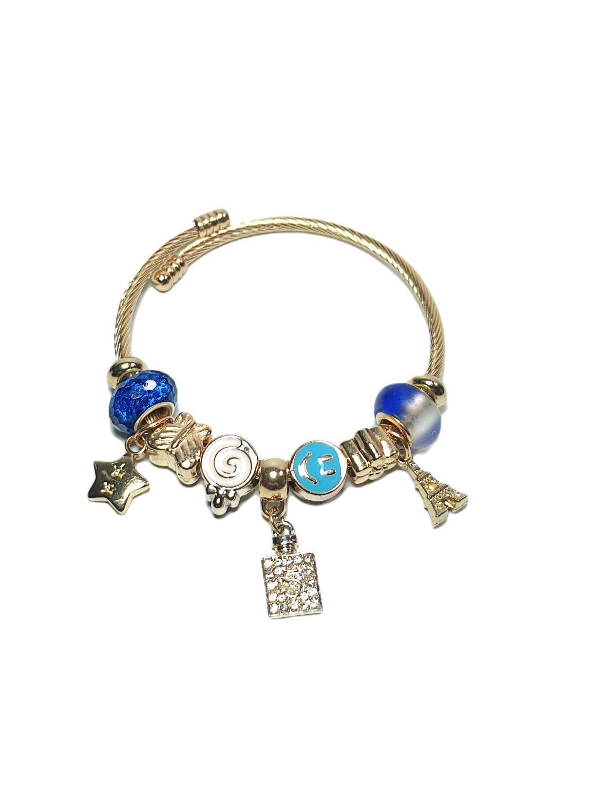 BileklikJTAW24ÇEB1429 JANTİ ÇELİK BİLEKLİK - PANDOORANIN CHARMLARI GOLD RENK KARARMAZJanti