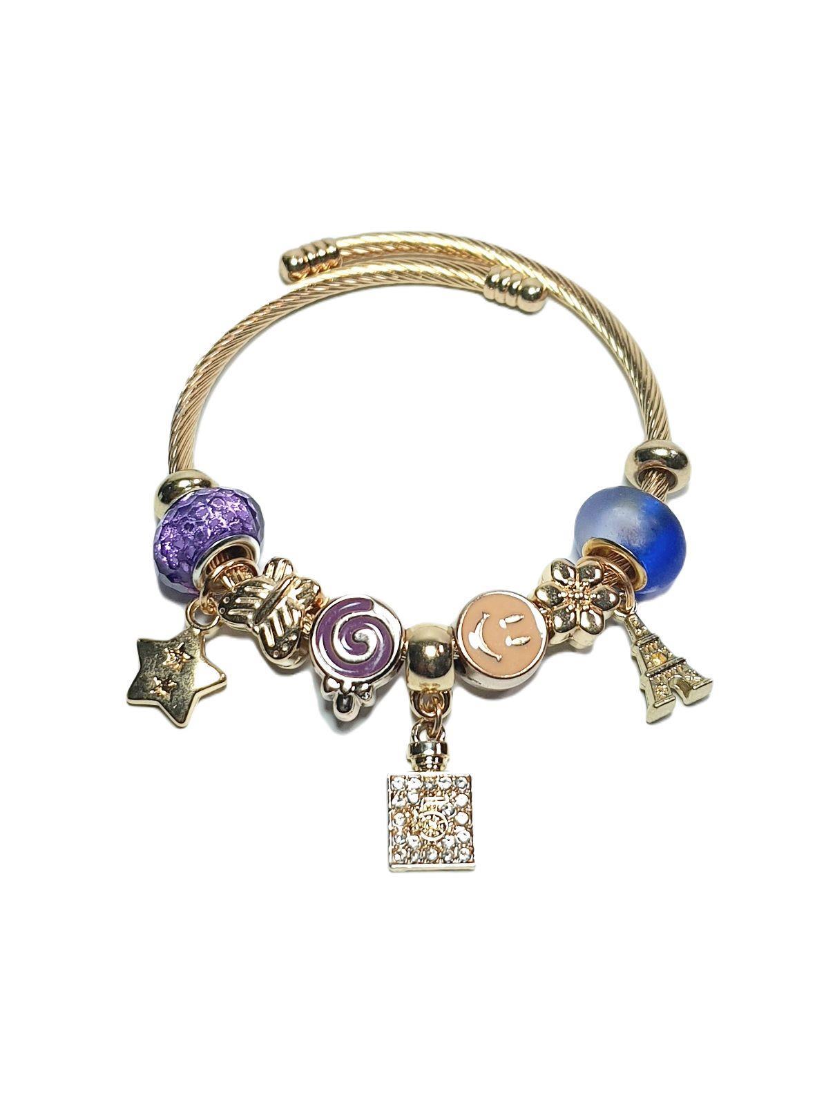 BileklikJTAW24ÇEB1436 JANTİ ÇELİK BİLEKLİK - PANDOORANIN CHARMLARI GOLD RENK KARARMAZJanti