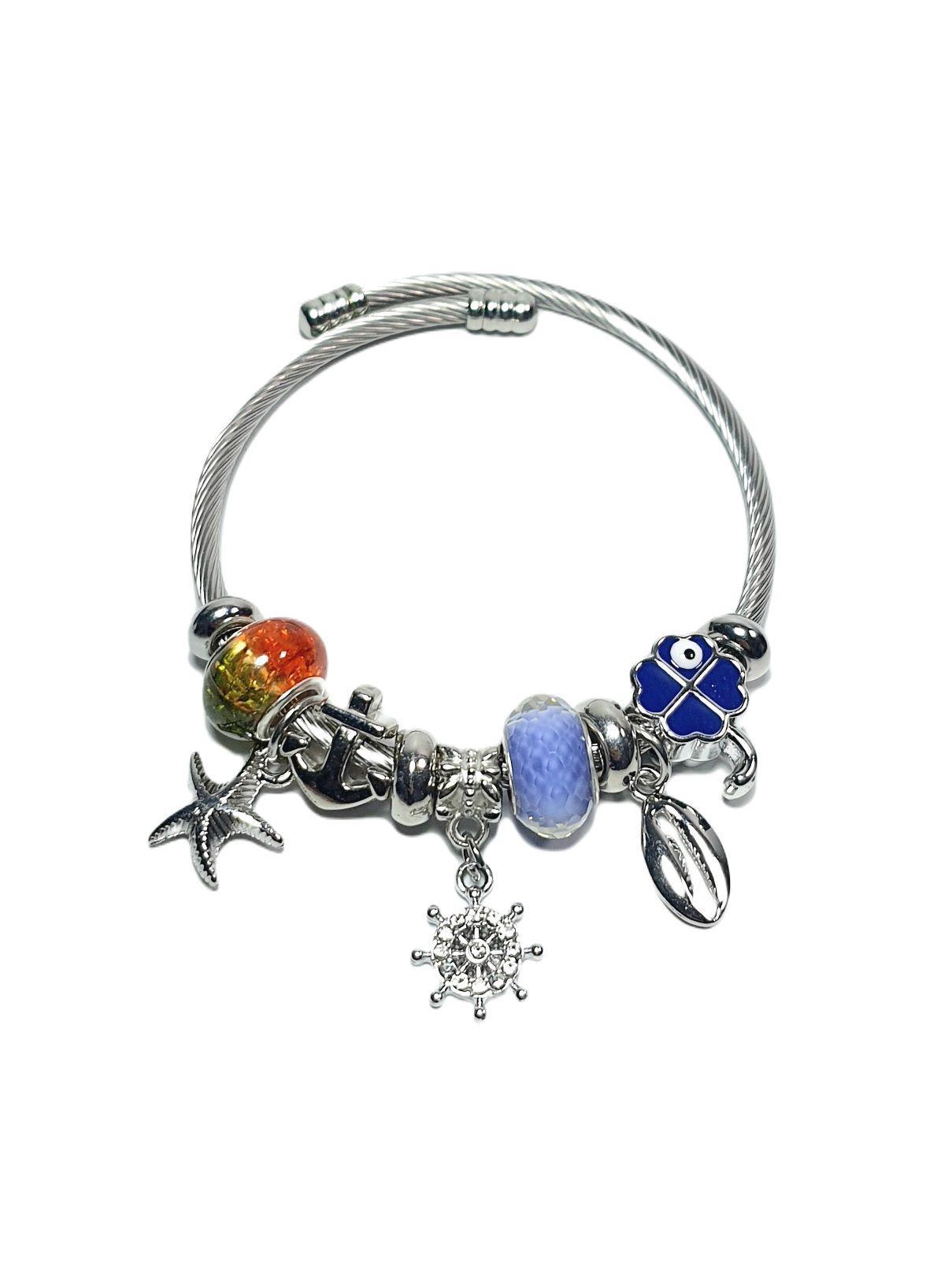 BileklikJTAW24ÇEB1442 JANTİ ÇELİK BİLEKLİK - PANDOORANIN CHARMLARI SILVER RENK KARARMAZJanti