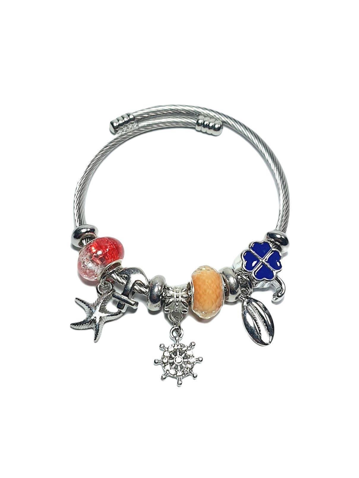 BileklikJTAW24ÇEB1444 JANTİ ÇELİK BİLEKLİK - PANDOORANIN CHARMLARI SILVER RENK KARARMAZJanti