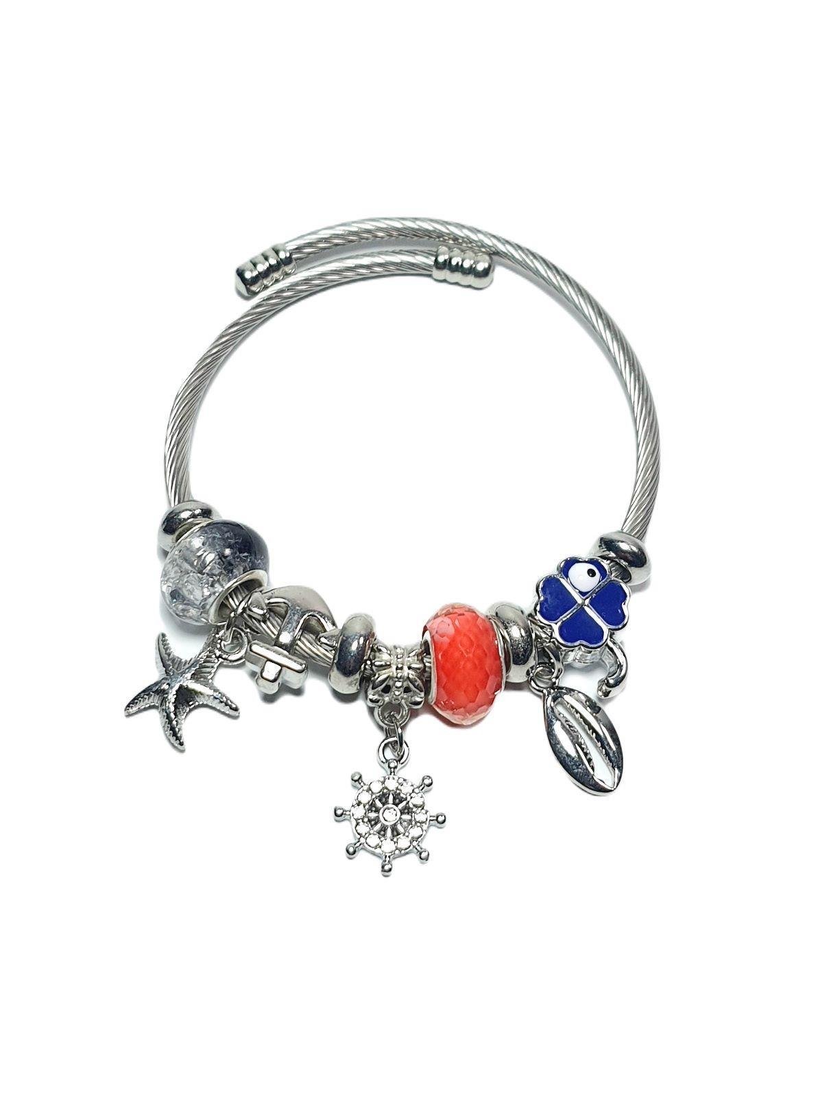 BileklikJTAW24ÇEB1445 JANTİ ÇELİK BİLEKLİK - PANDOORANIN CHARMLARI SILVER RENK KARARMAZJanti