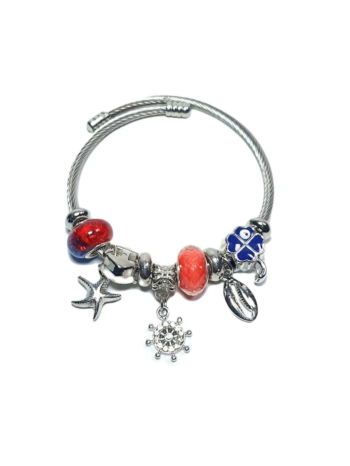 BileklikJTAW24ÇEB1447 JANTİ ÇELİK BİLEKLİK - PANDOORANIN CHARMLARI SILVER RENK KARARMAZJanti