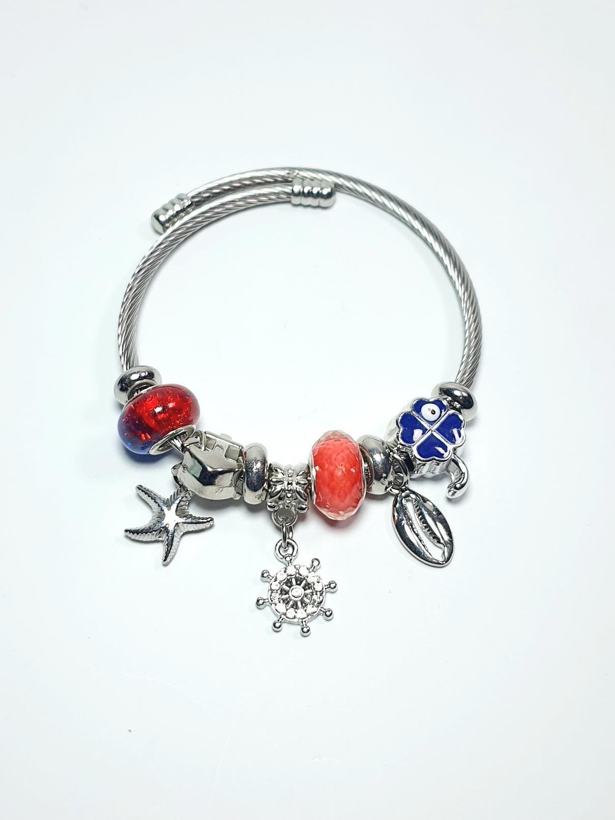 BileklikJTAW24ÇEB1447 JANTİ ÇELİK BİLEKLİK - PANDOORANIN CHARMLARI SILVER RENK KARARMAZJanti