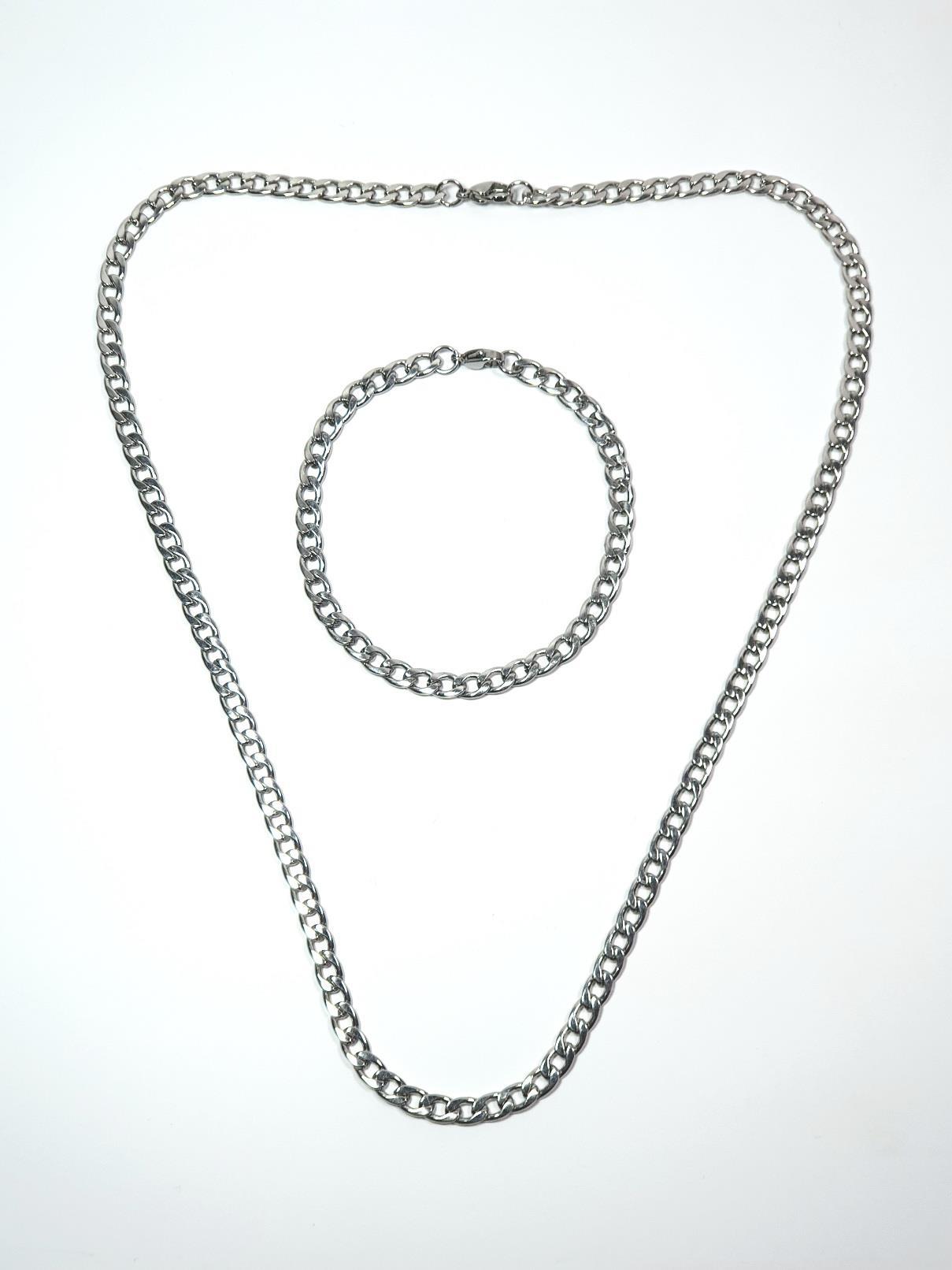 Çelik KolyeJTAW24ÇKB1400 JANTİ ERKEK KOLYE BİLEKLİK KOMBİN PASLANMAZ ÇELİK 316L GURMET ZİNCİR TASARIM GARANTİLİJanti