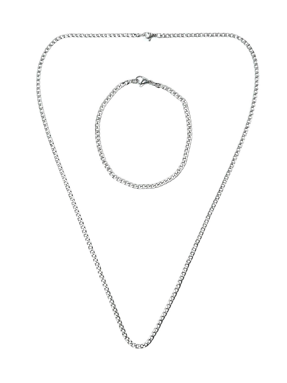 Çelik KolyeJTAW24ÇKB1404 JANTİ ERKEK KOLYE BİLEKLİK KOMBİN PASLANMAZ ÇELİK 316L GURMET ZİNCİR TASARIM GARANTİLİJanti