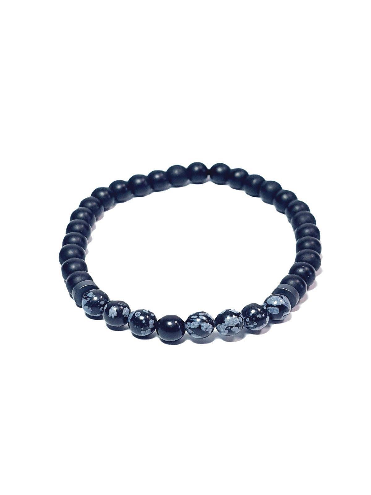 BileklikJTAW24DOB1343 JANTİ BİLEKLİK OBSİDYEN ONYX ve HEMATİT DOĞALTAŞ 6 MMJanti