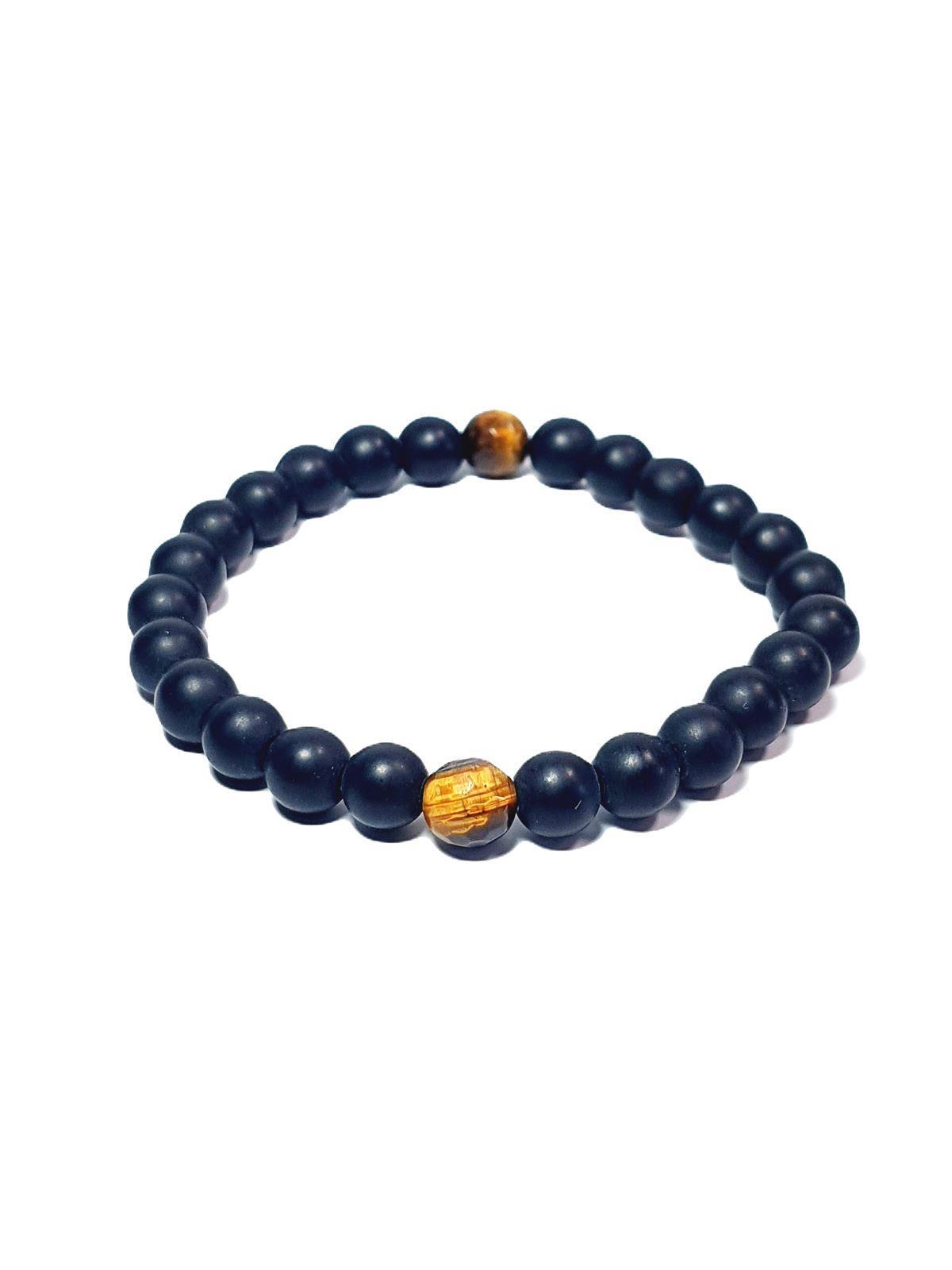 BileklikJTAW24DOB1347 JANTİ BİLEKLİK FASET KESİM KAPLANGÖZÜ ve ONYX DOĞALTAŞ 8 MMJanti