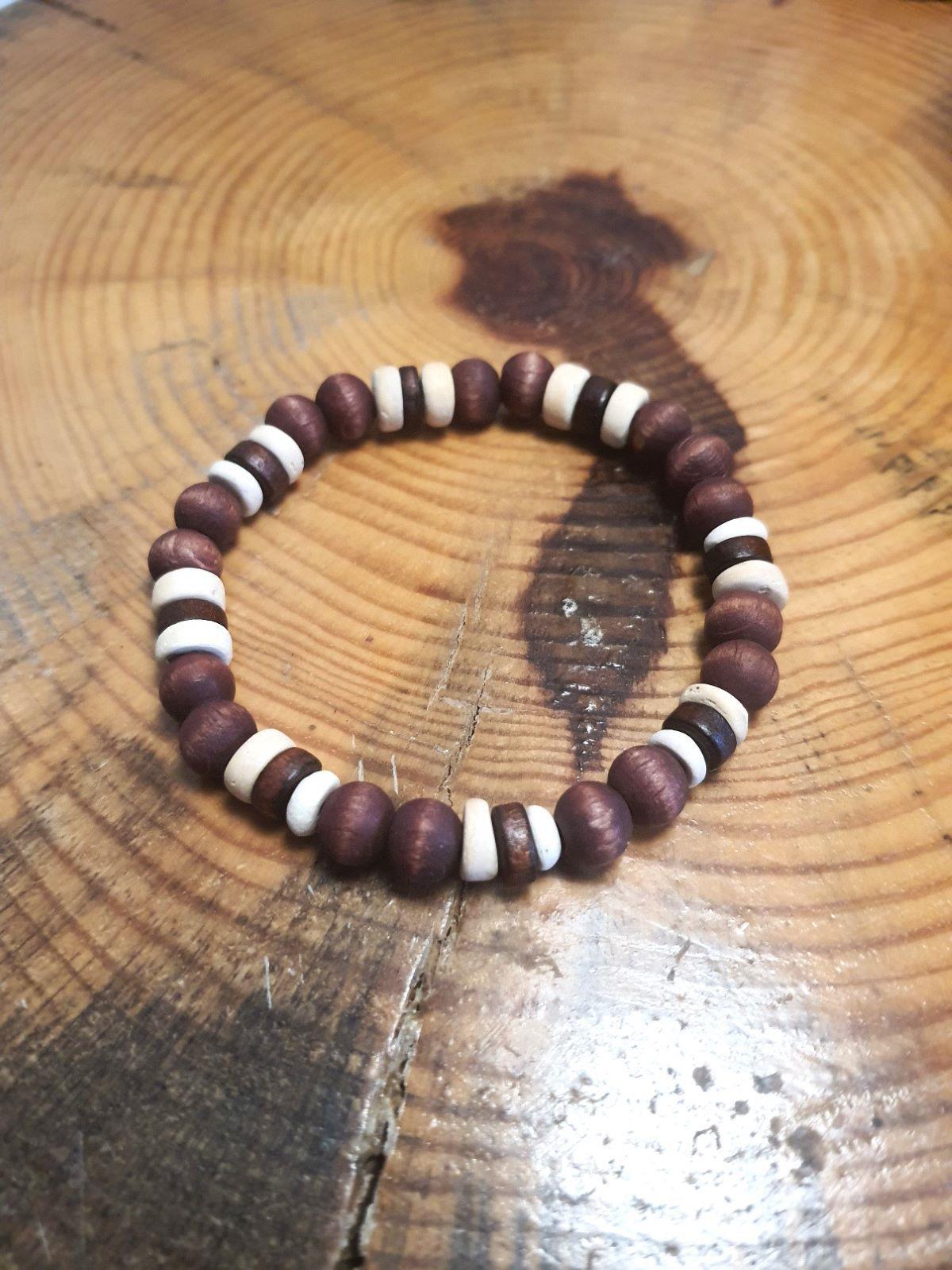 BileklikJTAW24DOB1348 JANTİ BİLEKLİK ZEYTİN ve MAZI AĞACI DOĞA KONSEPT HİPİ 6 MMJanti