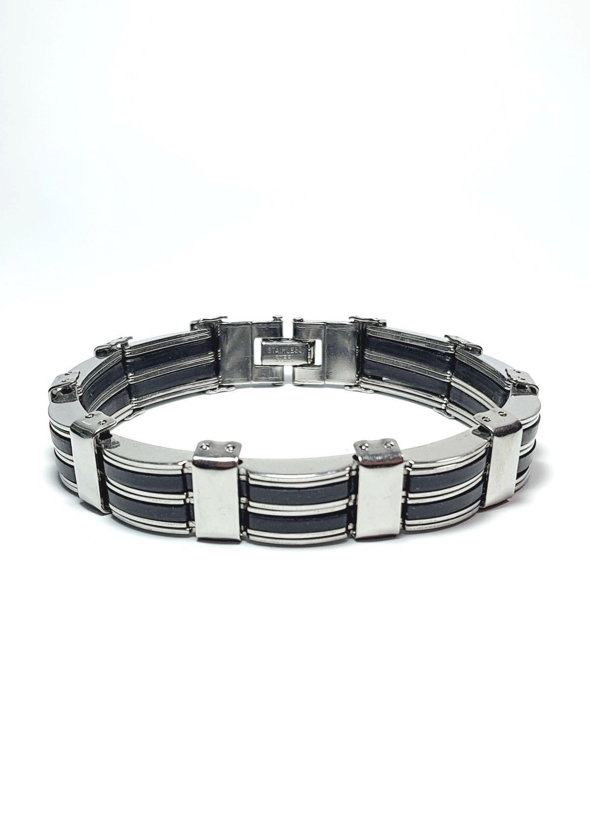 BileklikJTAW24DOB1374 JANTİ ERKEK BİLEKLİK PASLANMAZ ÇELİK 316L GÜMÜŞ GRİ KUTULU GARANTİLİJanti