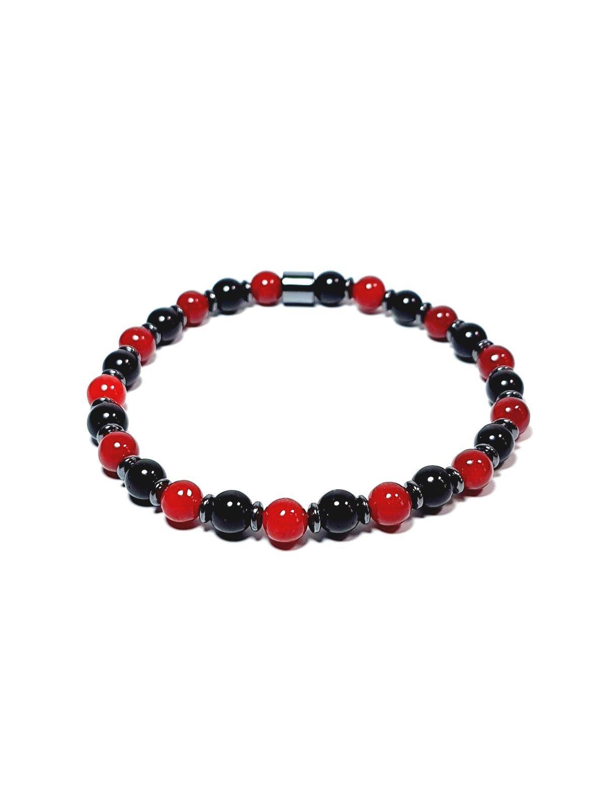 Doğaltaş BileklikJTAW24DOB1412 JANTİ ERKEK BİLEKLİK AKİK CEYT HEMATİT DOĞALTAŞ KIRMIZI SİYAH TASARIM GARANTİLİJanti