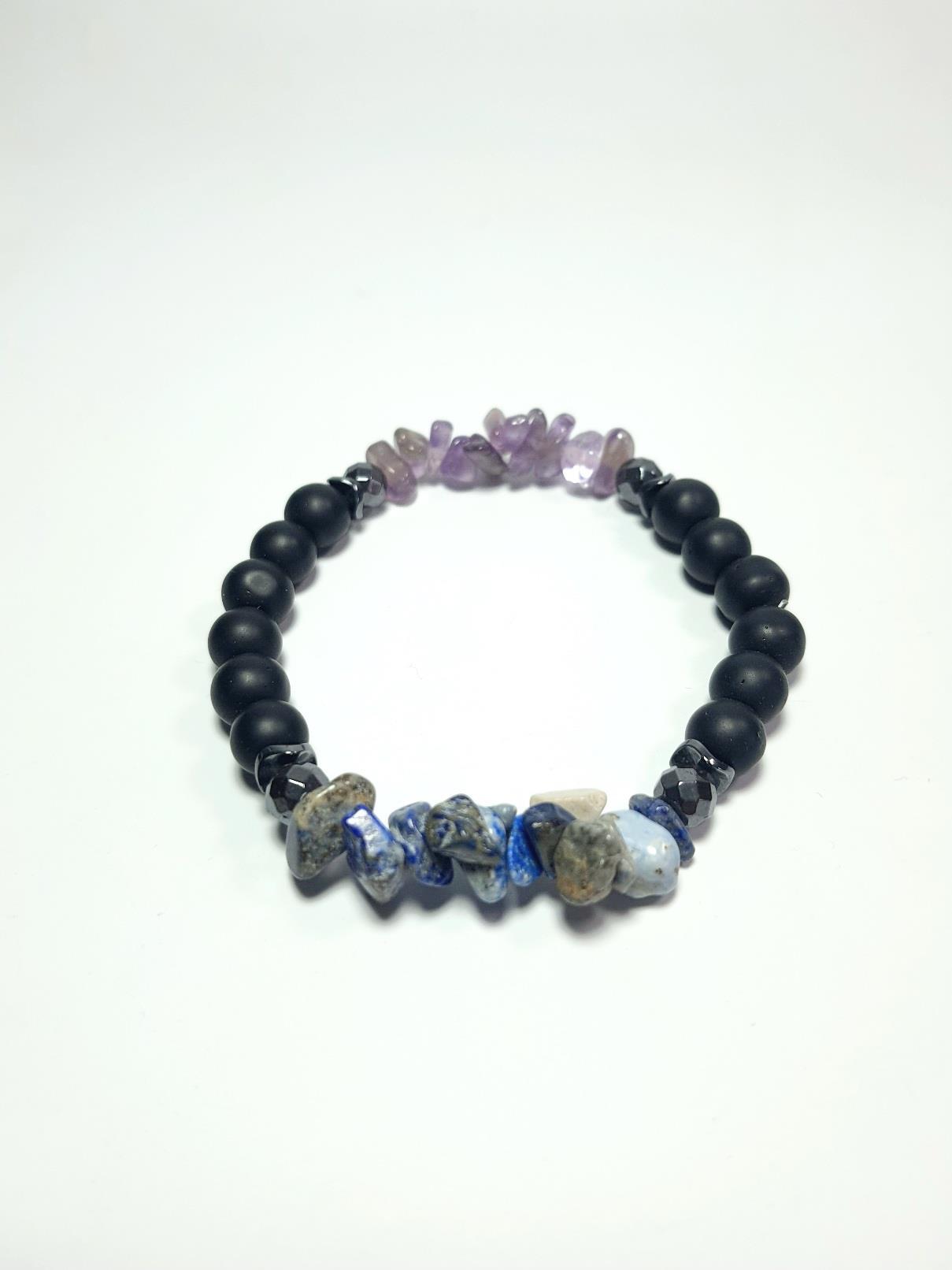 Doğaltaş BileklikJTAW24DOB1428 JANTİ DOĞALTAŞ BİLEKLİK - AMETİST - SODALİT - ONYX - HEMATİTJanti