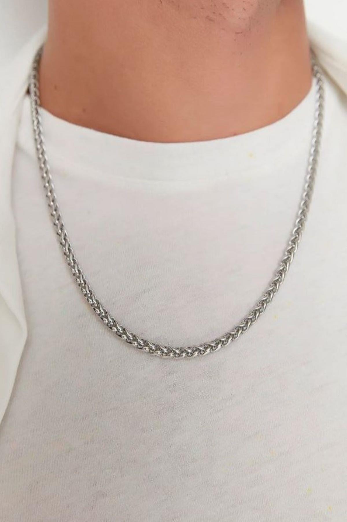 Çelik KolyeJTAW24KBK1385 JANTİ ERKEK KOMBİN ÇELİK KOLYE BİLEKLİK PASLANMAZ 316L SAÇ ÖRGÜ DESEN TASARIM GARANTİLİJanti