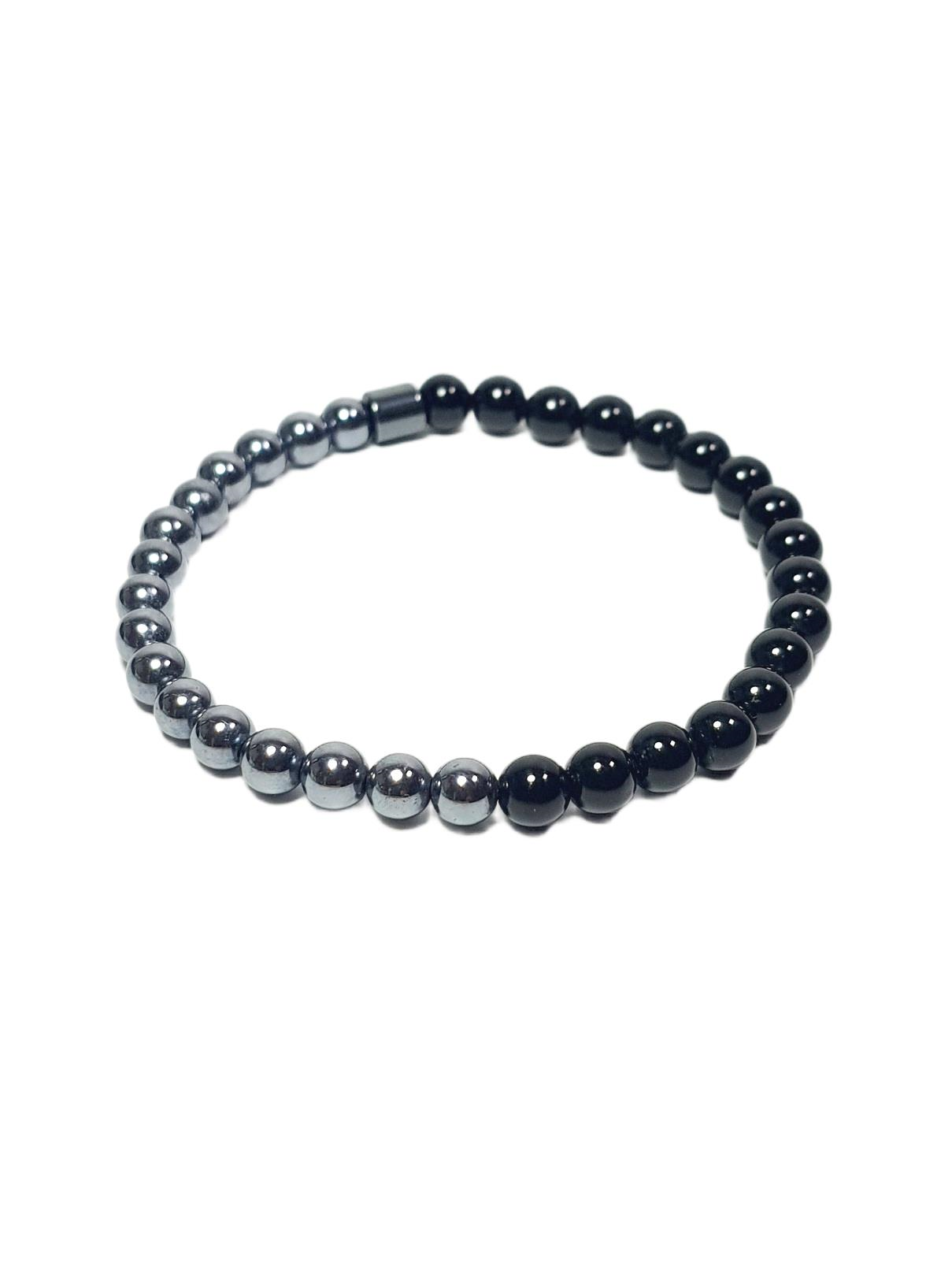 Doğaltaş BileklikJTAW25BLK1577 TERAHERTZ  ONYX ve HEMATİT DOĞALTAŞ TASARIM ESNEK MODEL SİYAH GRİ RENK GARANTİLİ HEDİYE KUTULU JANTİ DOĞALTAŞ BİLEKLİKJanti