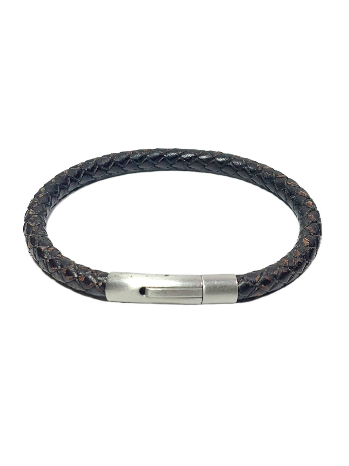 Deri BileklikJTAW25BLK1578 HAKİKİ DANA DERİSİ KAHVERENGİ PASLANMAZ ÇELİK KAPAMA GARANTİLİ HEDİYE KUTULU JANTİ DERİ BİLEKLİKJanti