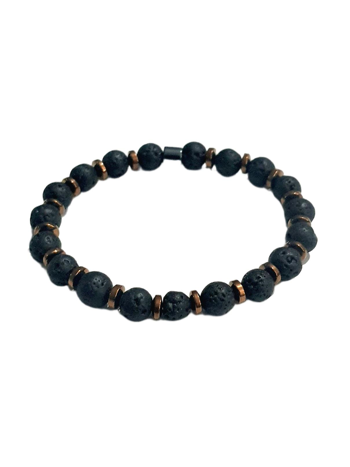 Doğaltaş BileklikJTAW25BLK1650 8 MM LAV ve HEMATİT DOĞALTAŞ ESNEK SİYAH GARANTİLİ JANTİ BİLEKLİKJanti