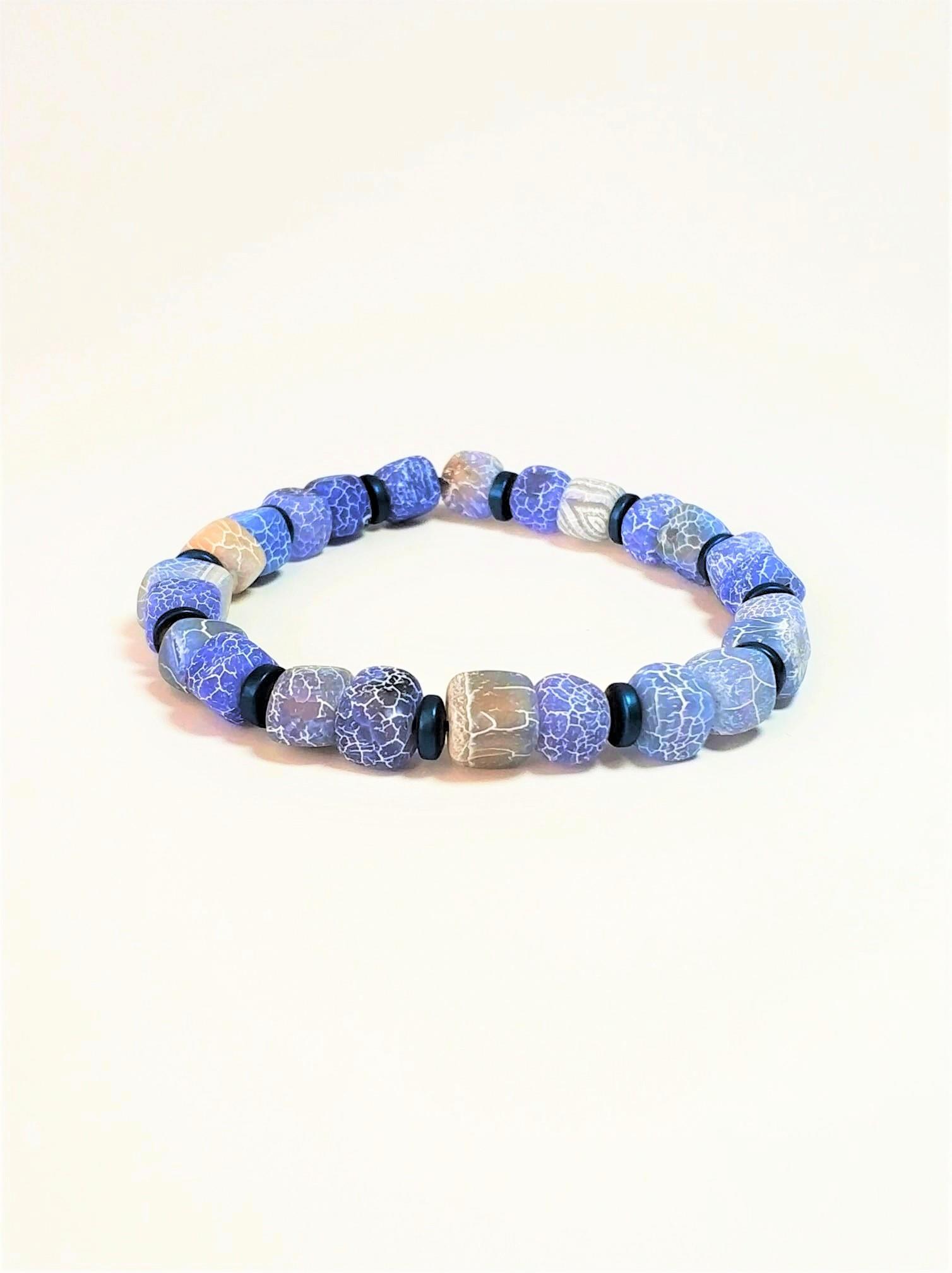 BileklikJTBB22013 Janti Bileklik Akik Küp Damarlı DoğaltaşJanti