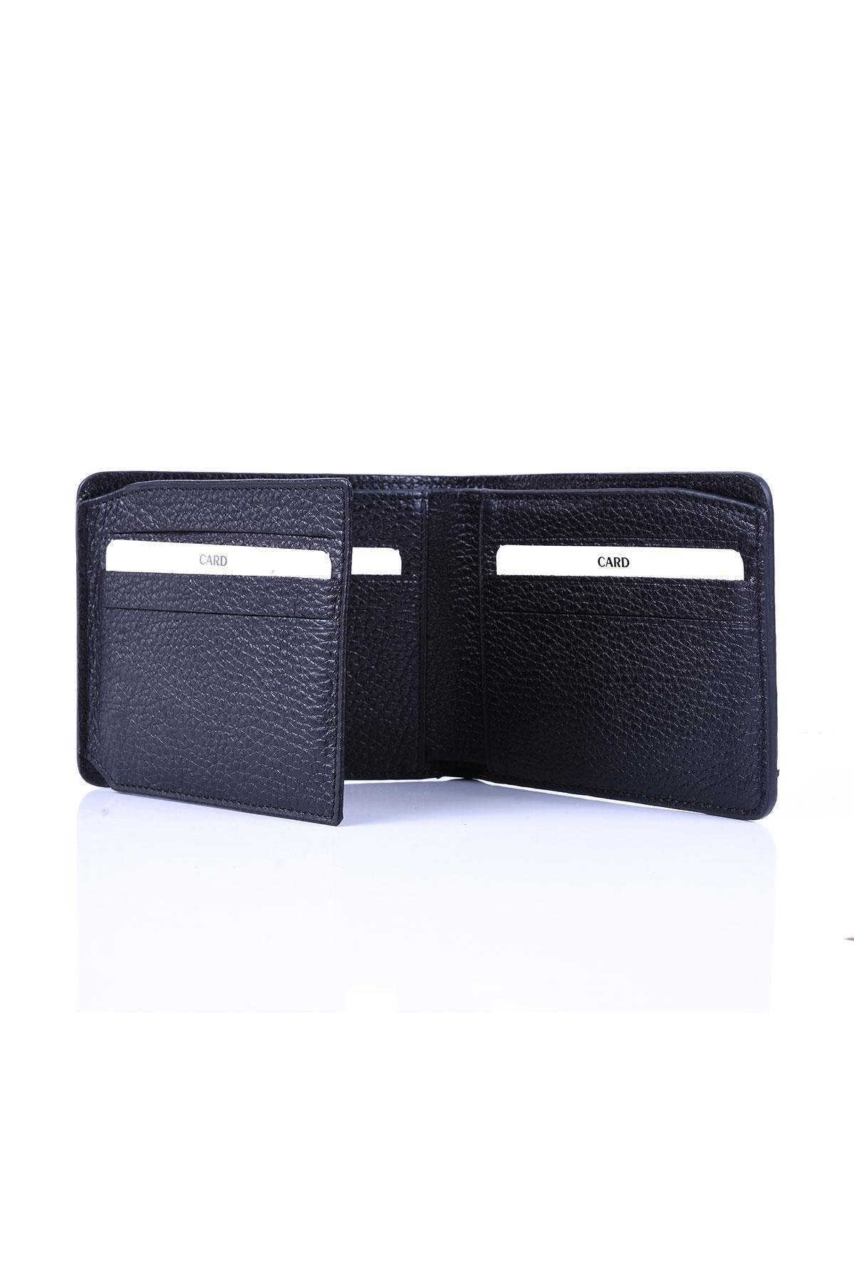 CüzdanJTCZ20201 SİYAH PİSOTLU CÜZDAN YATAY %100 HAKİKİ DERİ SİYAH FLOTER DESENJanti
