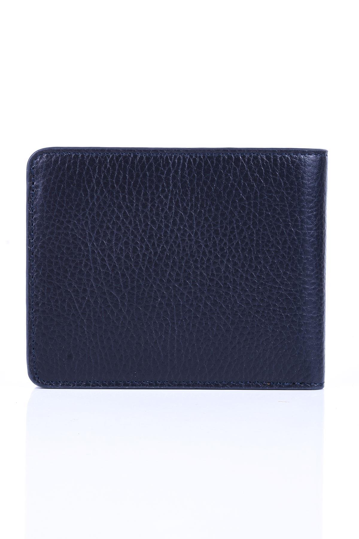 CüzdanJTCZ20209 LACİVERT PİSOTLU CÜZDAN YATAY %100 HAKİKİ DERİ FLOTERJanti