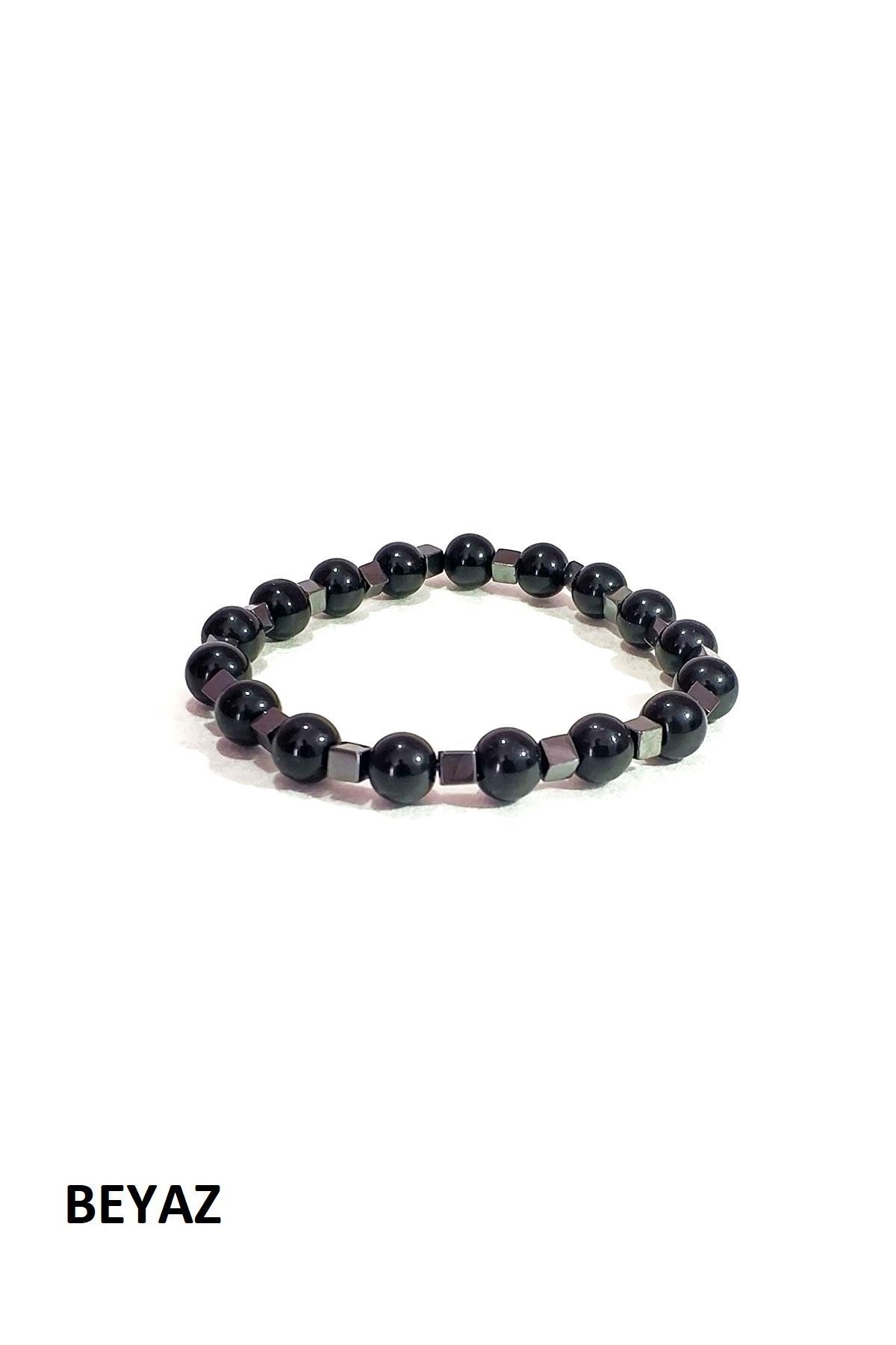 BileklikJTKB19012 DOĞAL TAŞ ve DERİ KOMBİN BİLEKLİKJanti