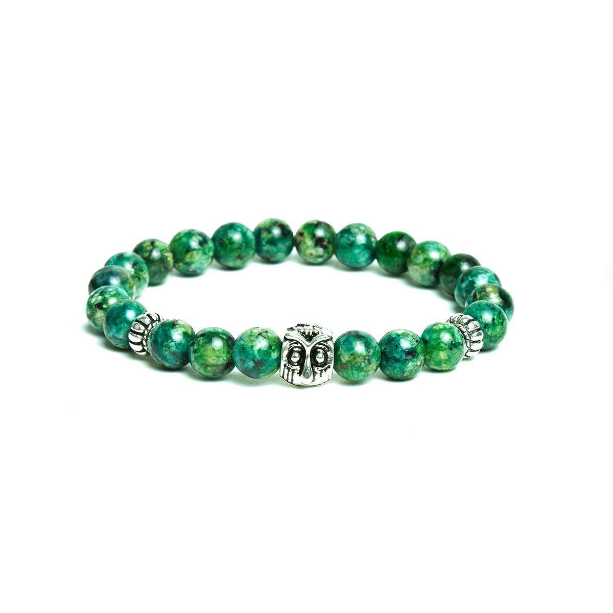 BileklikJTKB19017 JANTİ 2 Lİ KOMBİN DOĞAL TAŞ ve DERİ BİLEKLİK BAYKUŞ FİGÜRLÜJanti