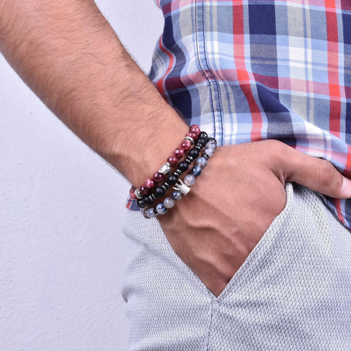 BileklikJTKB19025 JANTİ BİLEKLİK 3 LÜ KOMBİN DOĞAL TAŞJanti