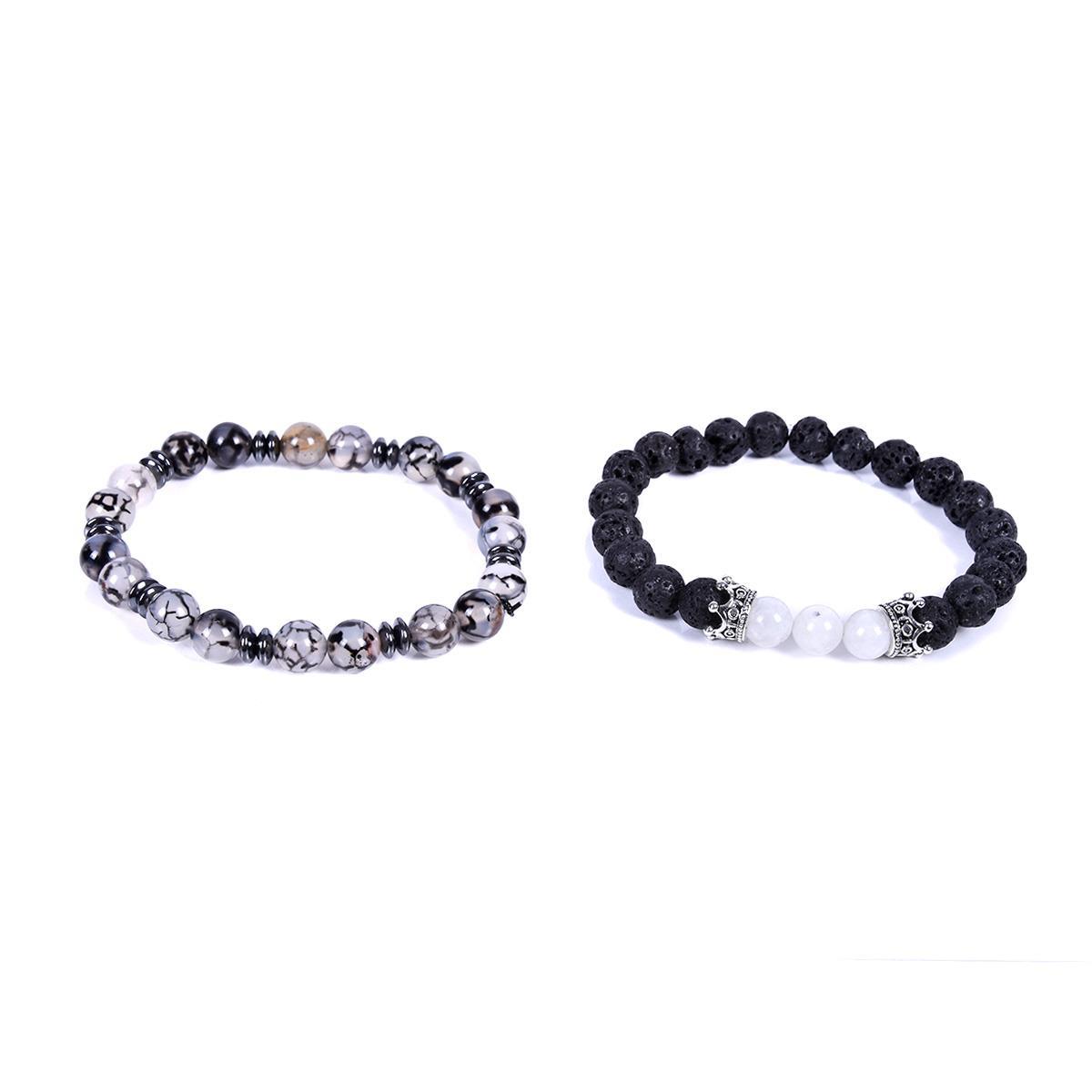 BileklikJTKB19091 JANTİ AQUAMARIN AKİK LAV DOĞAL TAŞLI KOMBİN BİLEKLİKJanti