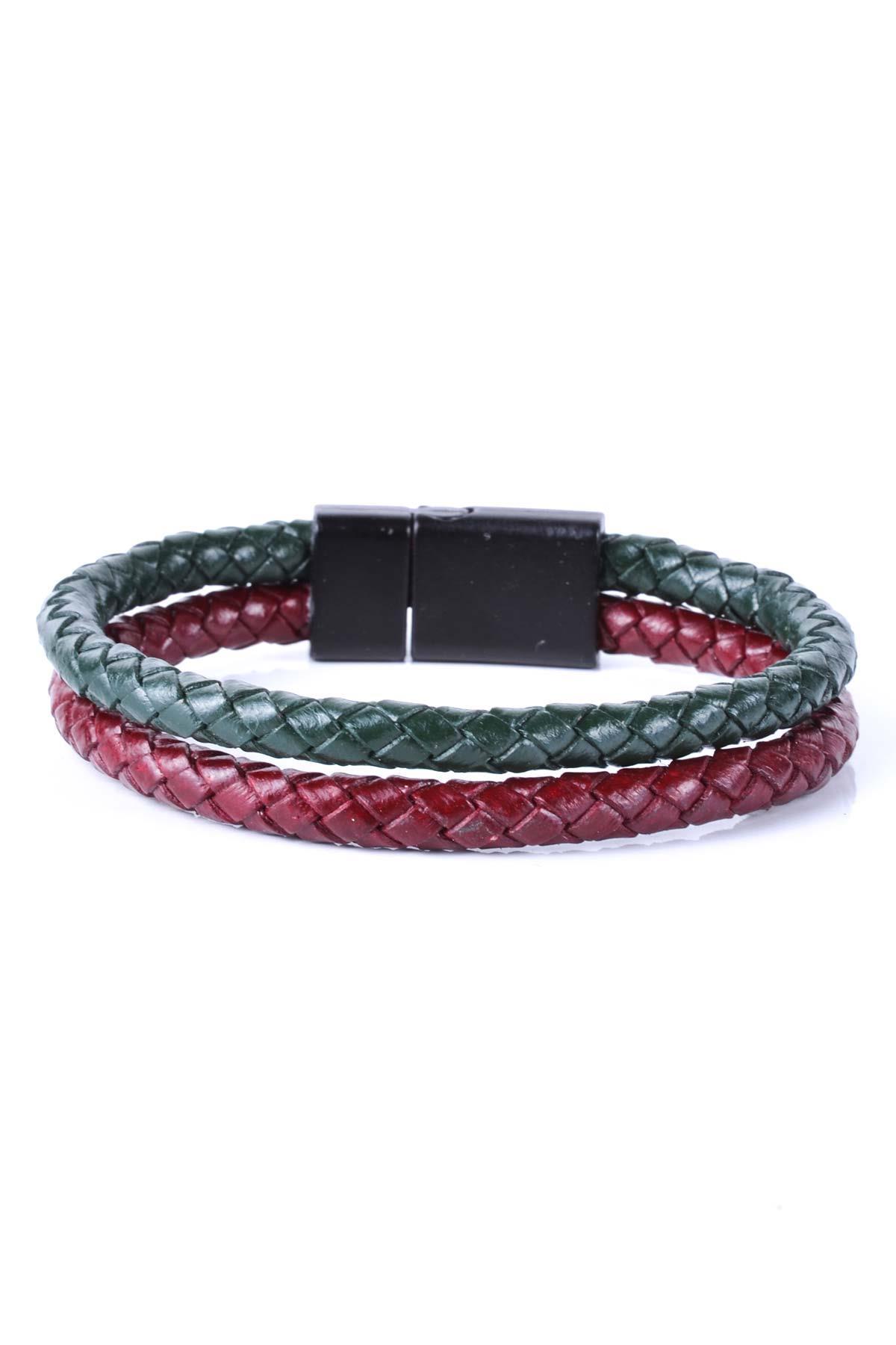 BileklikJTKB20056 DOĞAL TAŞ ve DERİ KOMBİN BİLEKLİKJanti