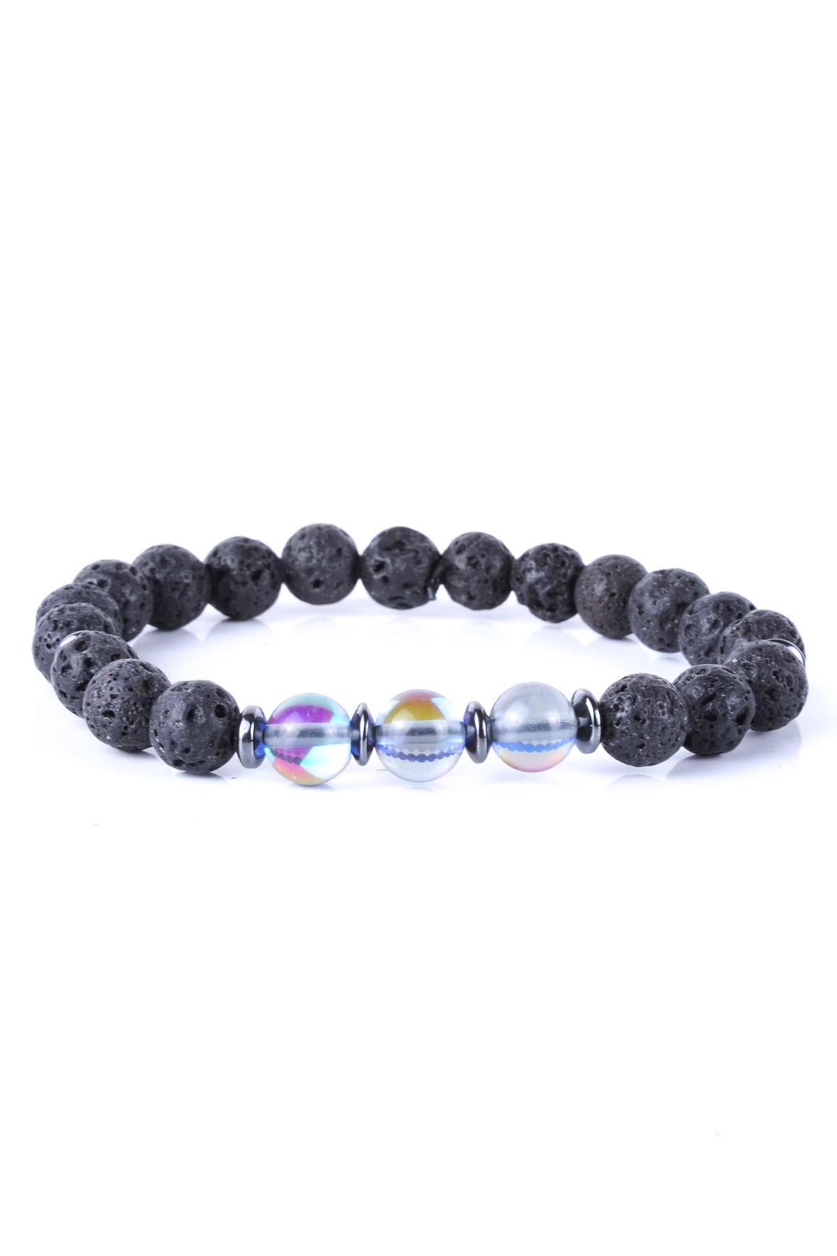 BileklikJTKB20064 DOĞAL TAŞ ve DERİ KOMBİN BİLEKLİKJanti