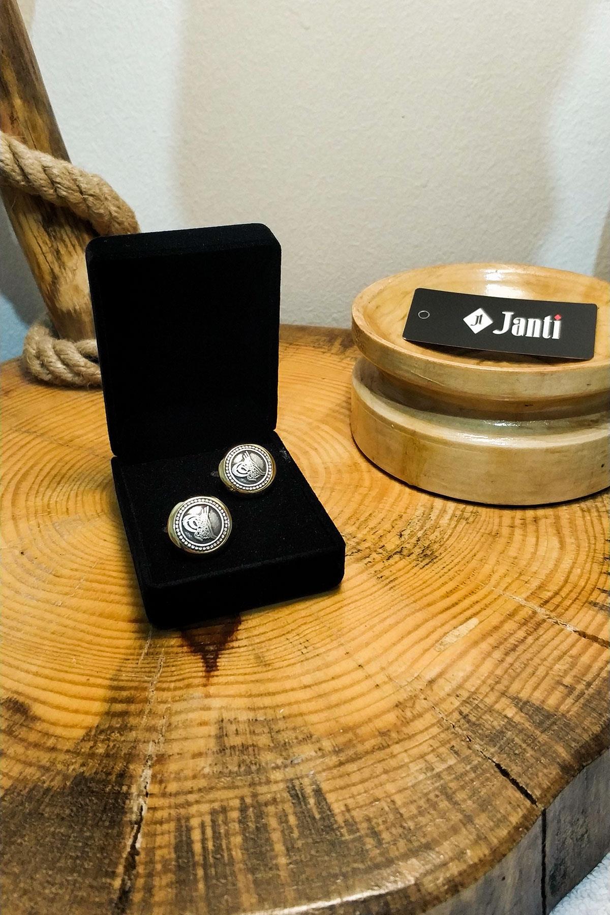 Kol DüğmesiJTKD2101 JANTİ KOL DÜĞMESİ KUTULU OSMANLI TUĞRASIJanti