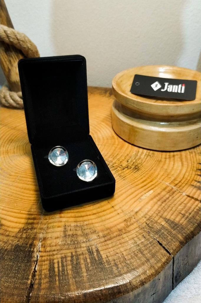 Kol DüğmesiJTKD2103 JANTİ KOL DÜĞMESİ KUTULU KRİSTAL TAŞLI ELİPSJanti