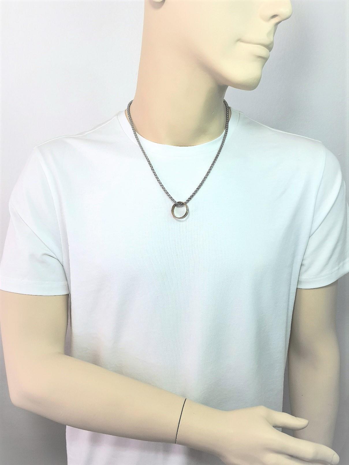 Çelik KolyeJTSS22ÇEK1112 PASLANMAZ ÇELİK YÜZÜK ve ÇELİK KOLYE KOMBİNİJanti