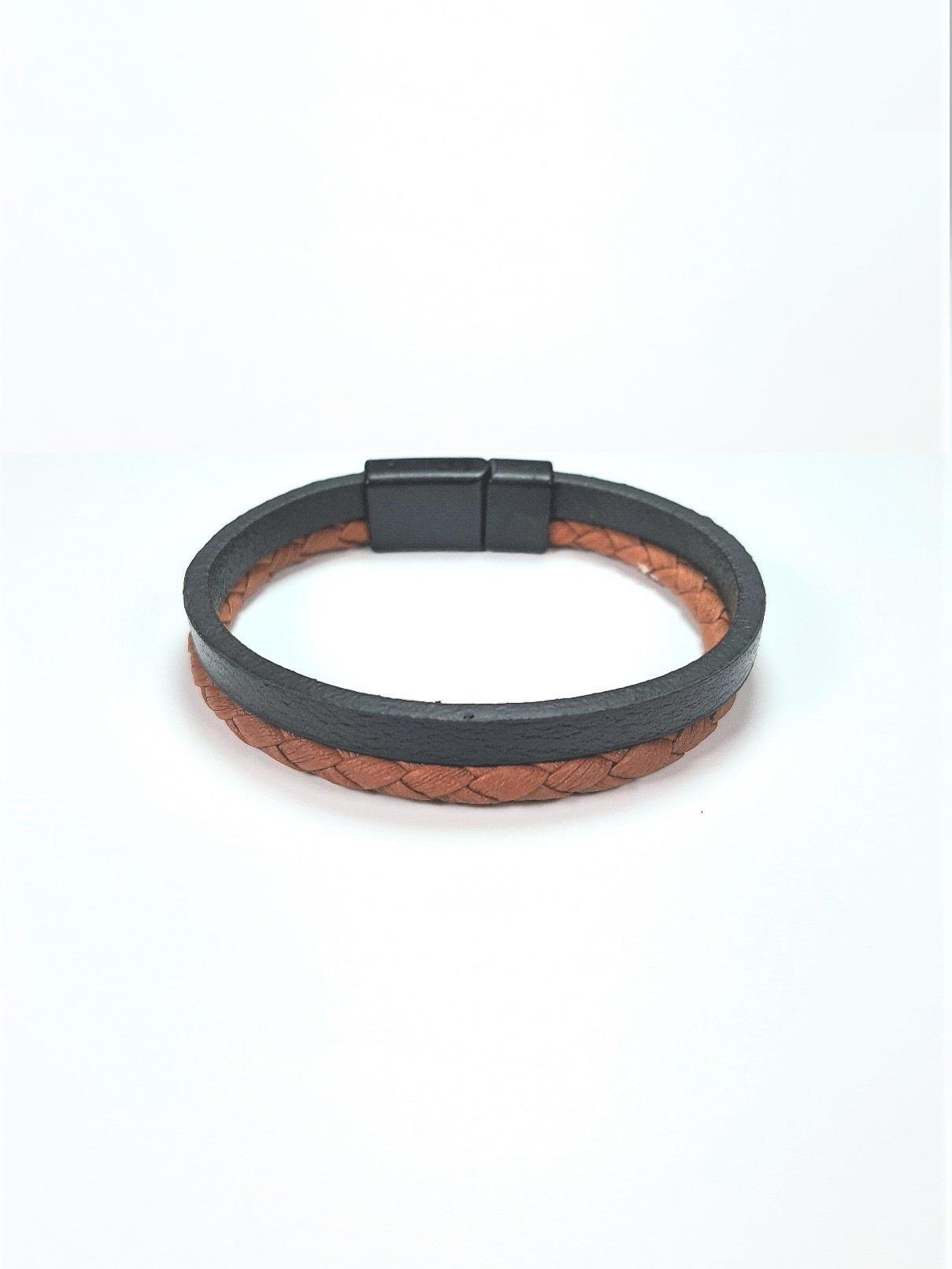 BileklikJTSS22KOB1088 JANTİ HAKİKİ DERİ MIKNATIS KAPAMA JASPER DOĞALTAŞ KOMBİN BİLEKLİK KUTULUJanti