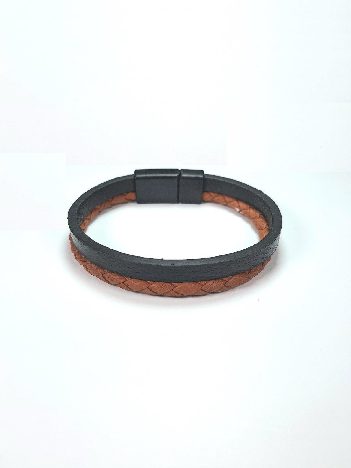 BileklikJTSS22KOB1098 JANTİ HAKİKİ DERİ MIKNATIS KAPAMA JASPER DOĞALTAŞ KOMBİN BİLEKLİK KUTULUJanti