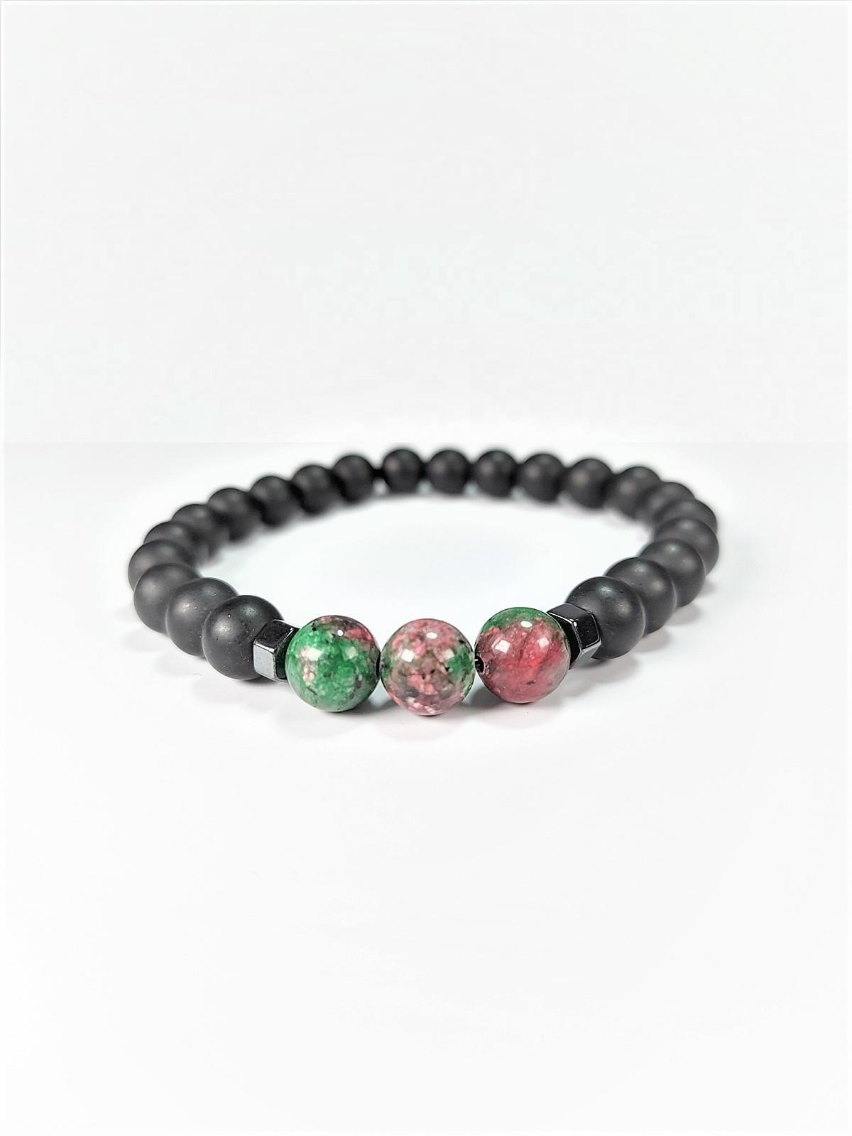 BileklikJTSS22KOB1100 JANTİ HAKİKİ DERİ MIKNATIS KAPAMA CEYT HEMATİT DOĞALTAŞ KOMBİN BİLEKLİK KUTULUJanti