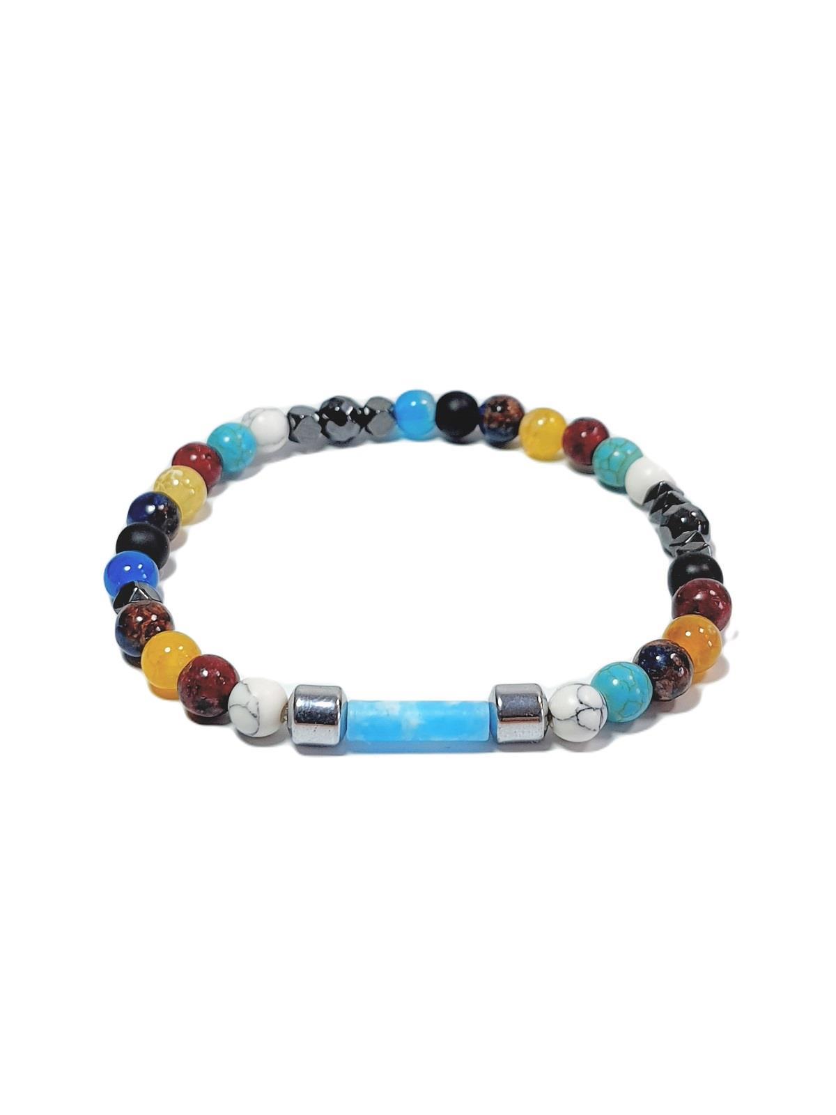 BileklikJTSS23DOB1303 JANTİ DOĞALTAŞ BİLEKLİK AKİK HAVLİT JADE TURKUAZ HEMATİT ONYX GARANTİLİJanti