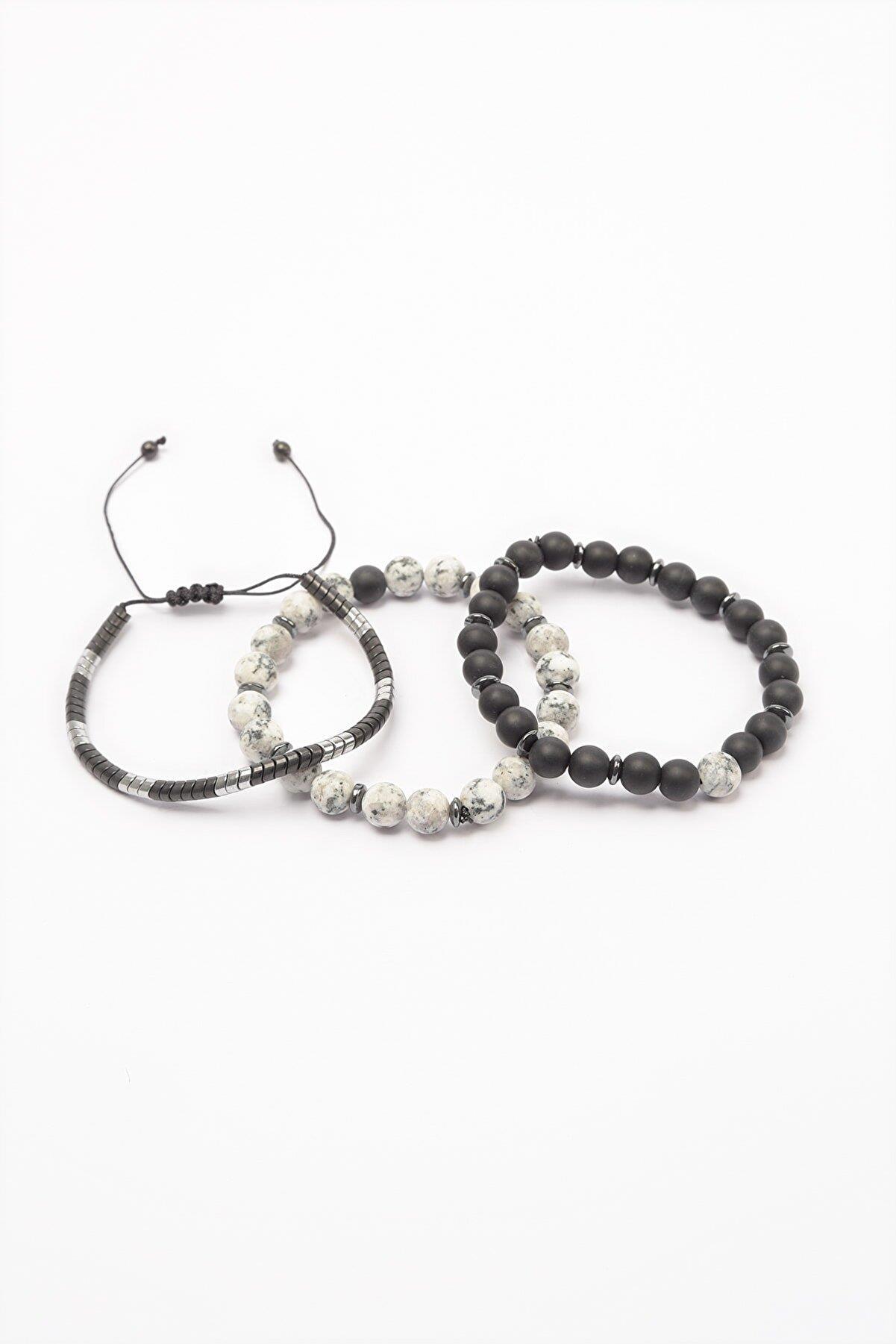 BileklikCEYT ONYX HEMATİT DOĞALTAŞ KOMBİN BİLEKLİK GARANTİLİJanti