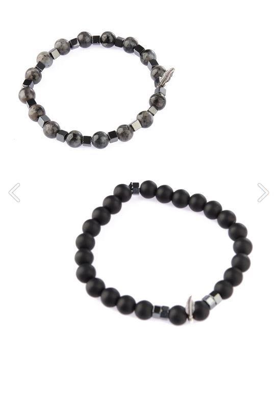 BileklikCEYT HEMATİT ONYX DOĞALTAŞ KOMBİN BİLEKLİK GARANTİLİJanti